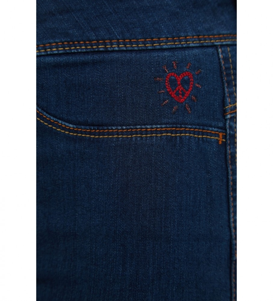 Desigual Twoskin blue denim trousers 