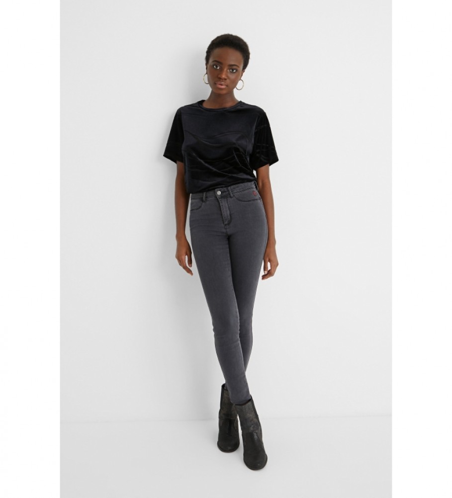 Desigual Twoskin Denim Trousers black 