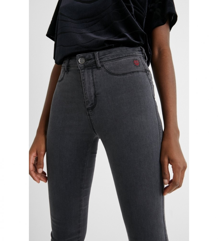 Desigual Twoskin Denim Trousers black 