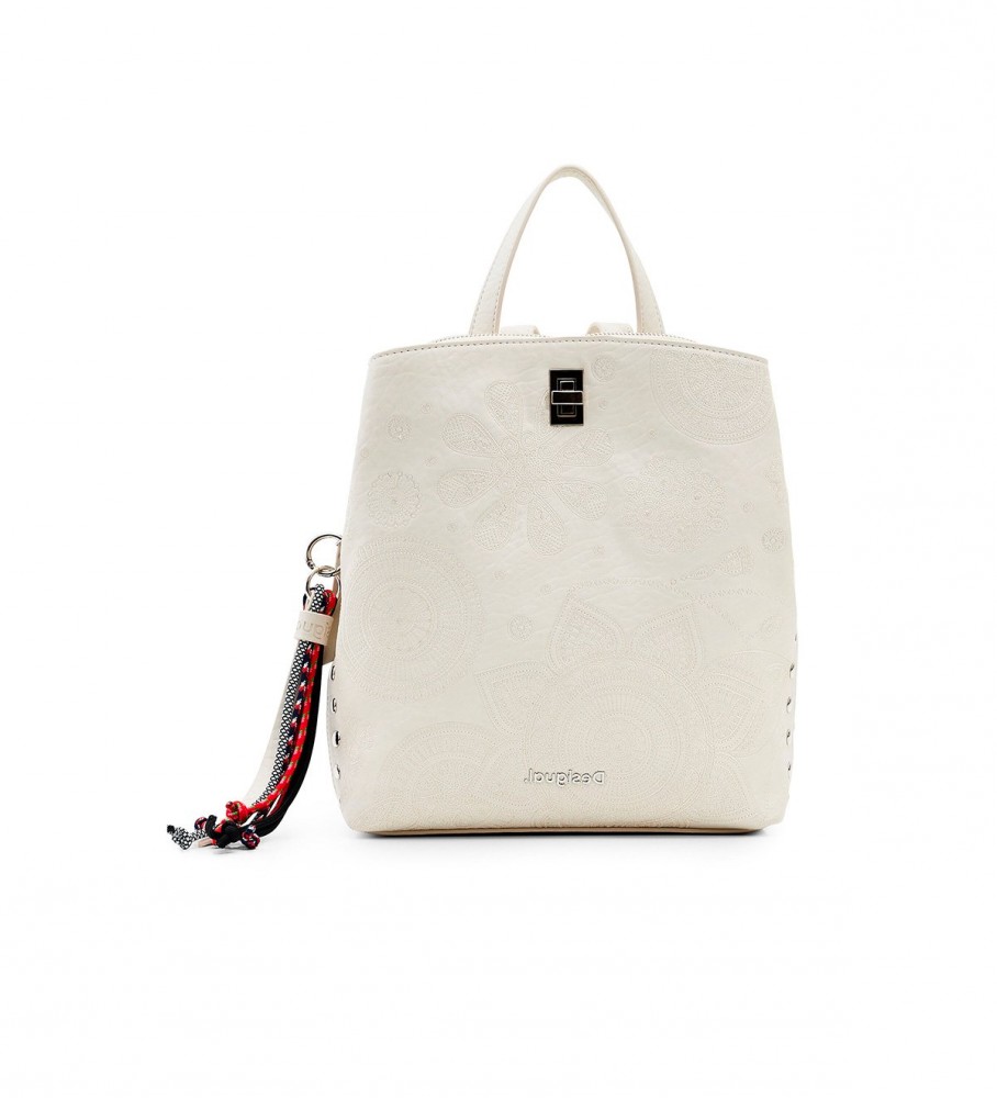 Desigual Small beige leather effect backpack