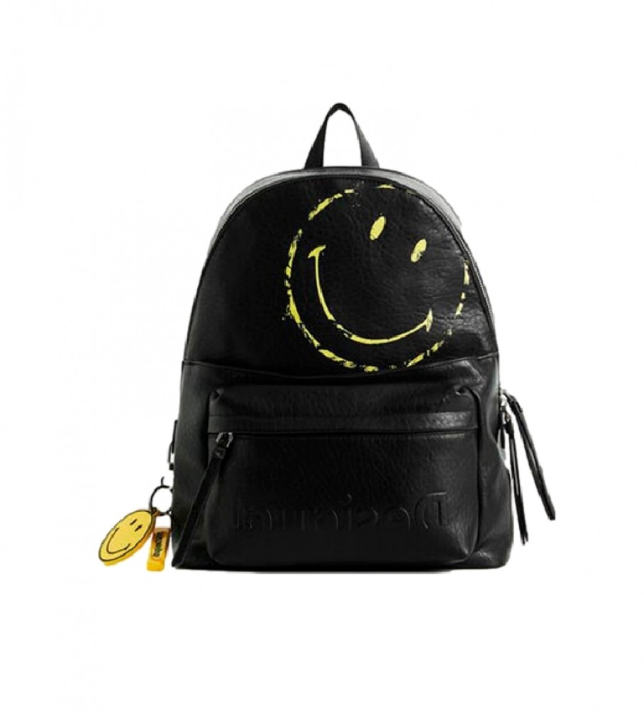 Desigual Smile Mombasa 2 Zipeers backpack black -30x14,5x38,3cm