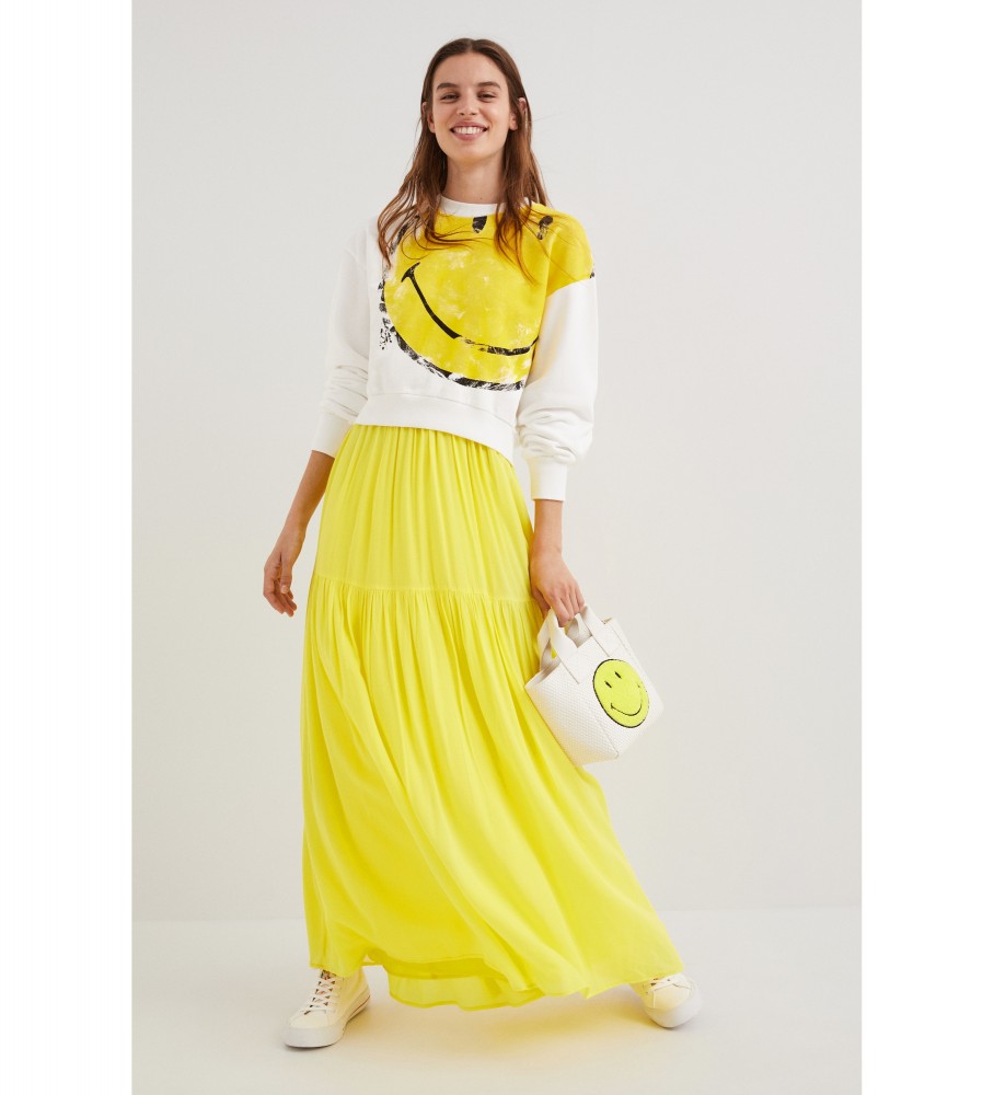 Desigual felpa bianca con faccina - Esdemarca Store moda, calzature e  accessori - migliori marche di scarpe e scarpe firmate