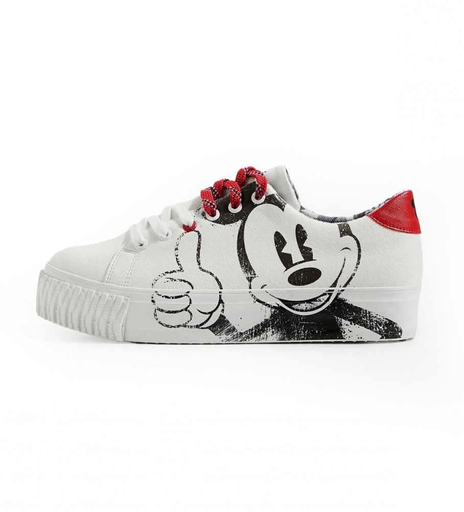 Desigual Zapatillas Plataforma Mickey Mouse blanco