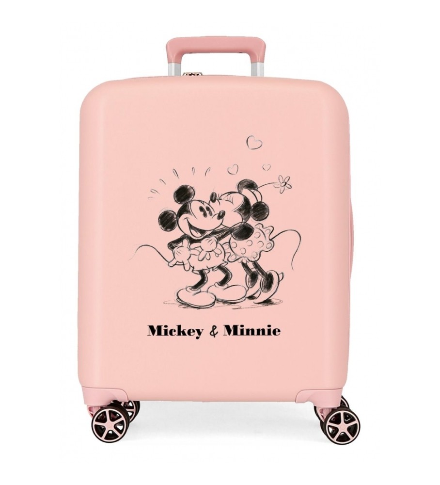 Disney Valise cabine Disney Mickey & Minnie Kisses 55 cm rose