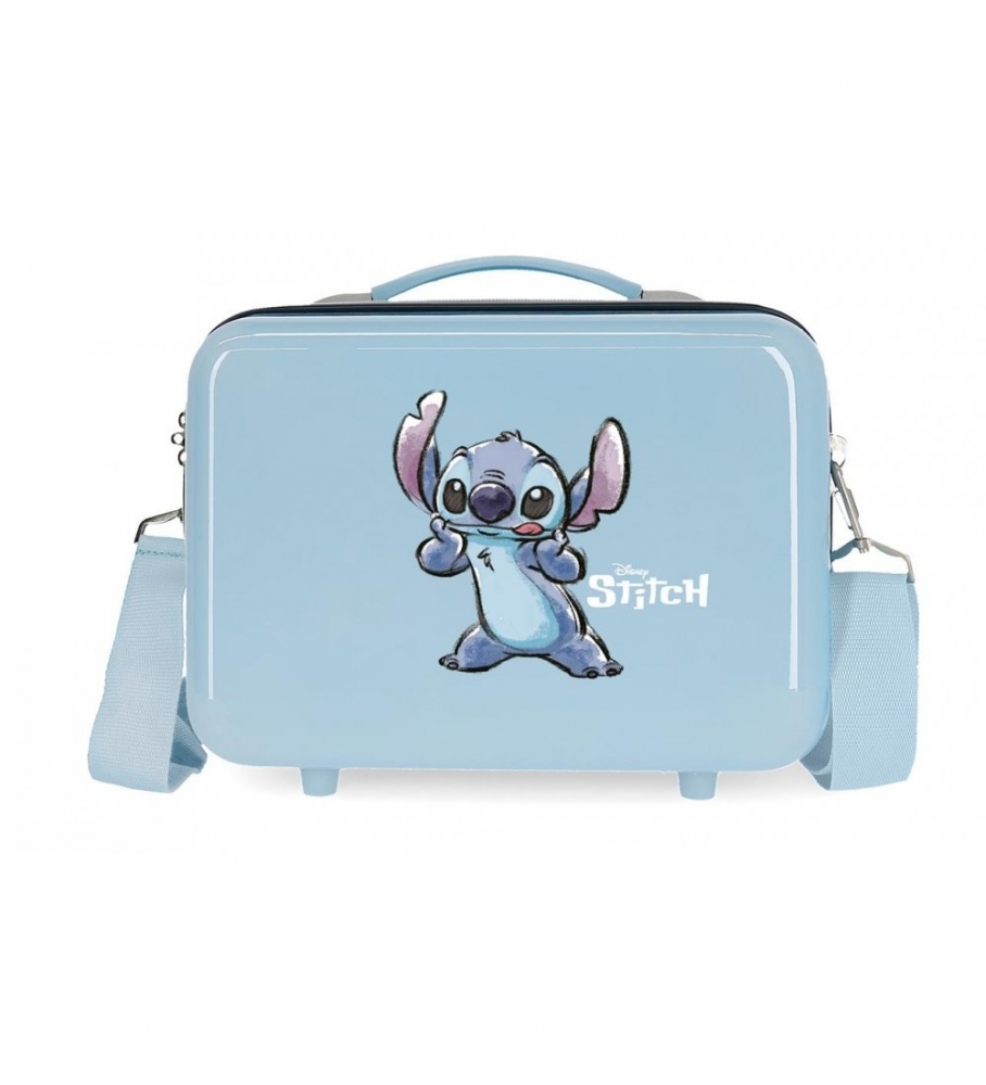 Pochette Stitch Disney F&F Stores fourrure bleu trousse maquillage