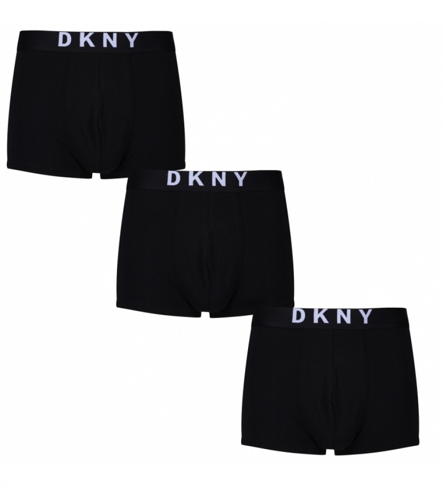 DKNY Pacote de 3 Boxers New York Black