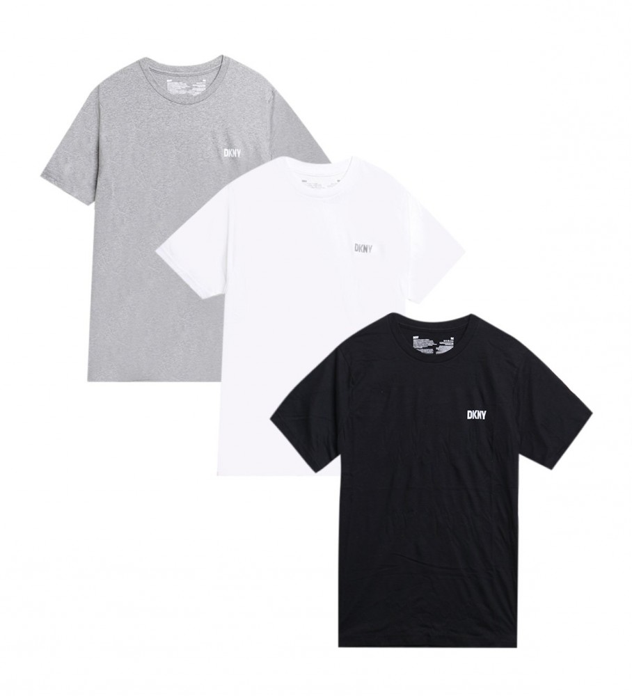 DKNY Confezione 3 magliette Giants nere, grigie e bianche