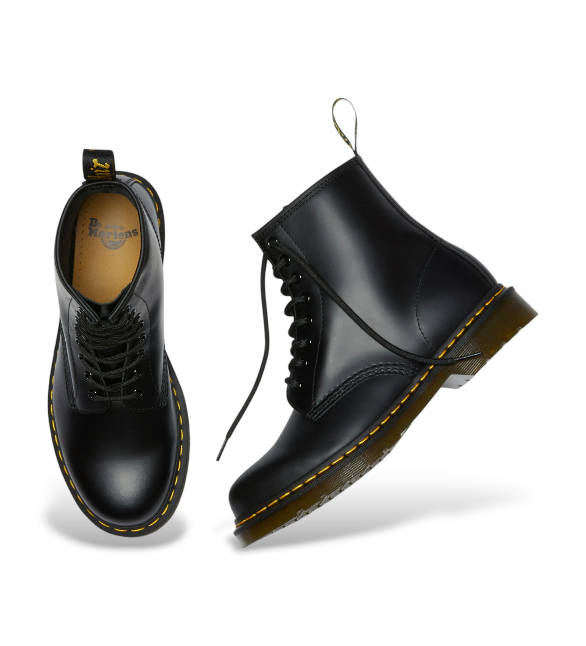Dr Martens 1460 støvler i glat læder, sort