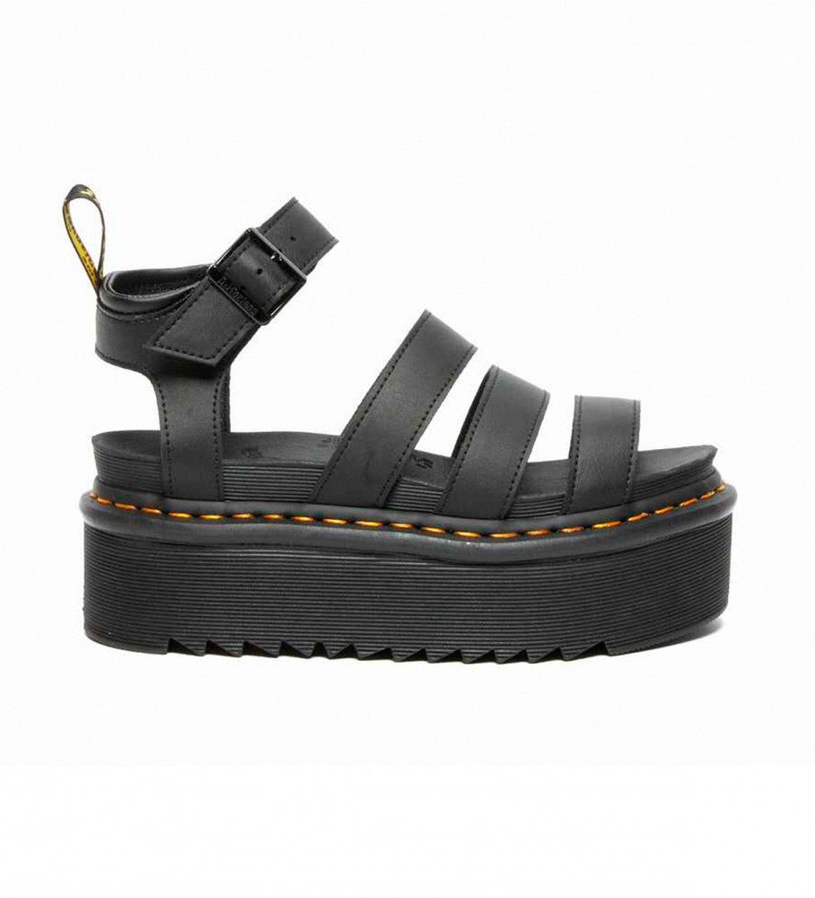 Dr Martens Blaire Black leather sandals -Platform Height 6cm
