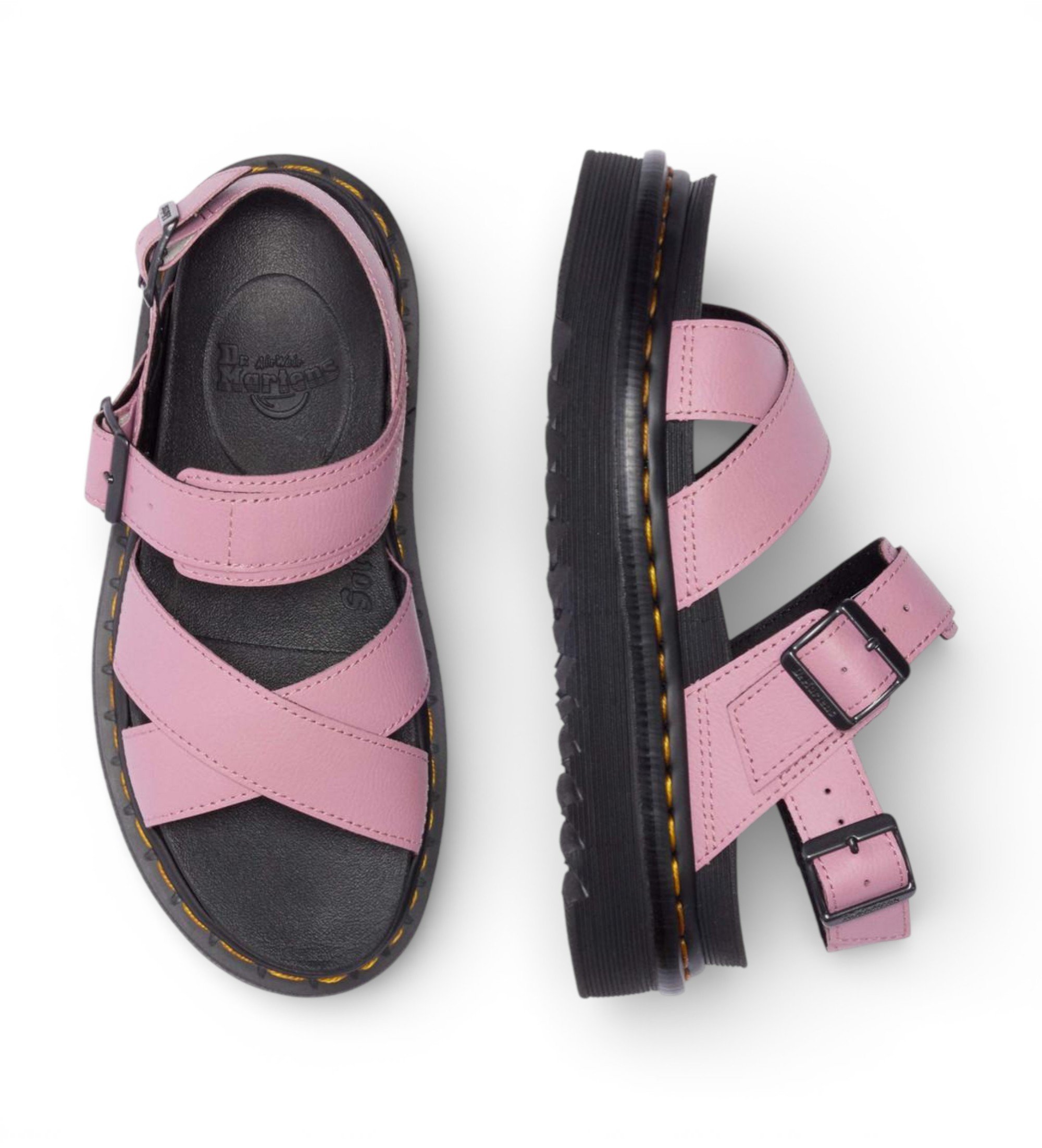 Dr Martens Sandaler i læder Voss II Athena pink