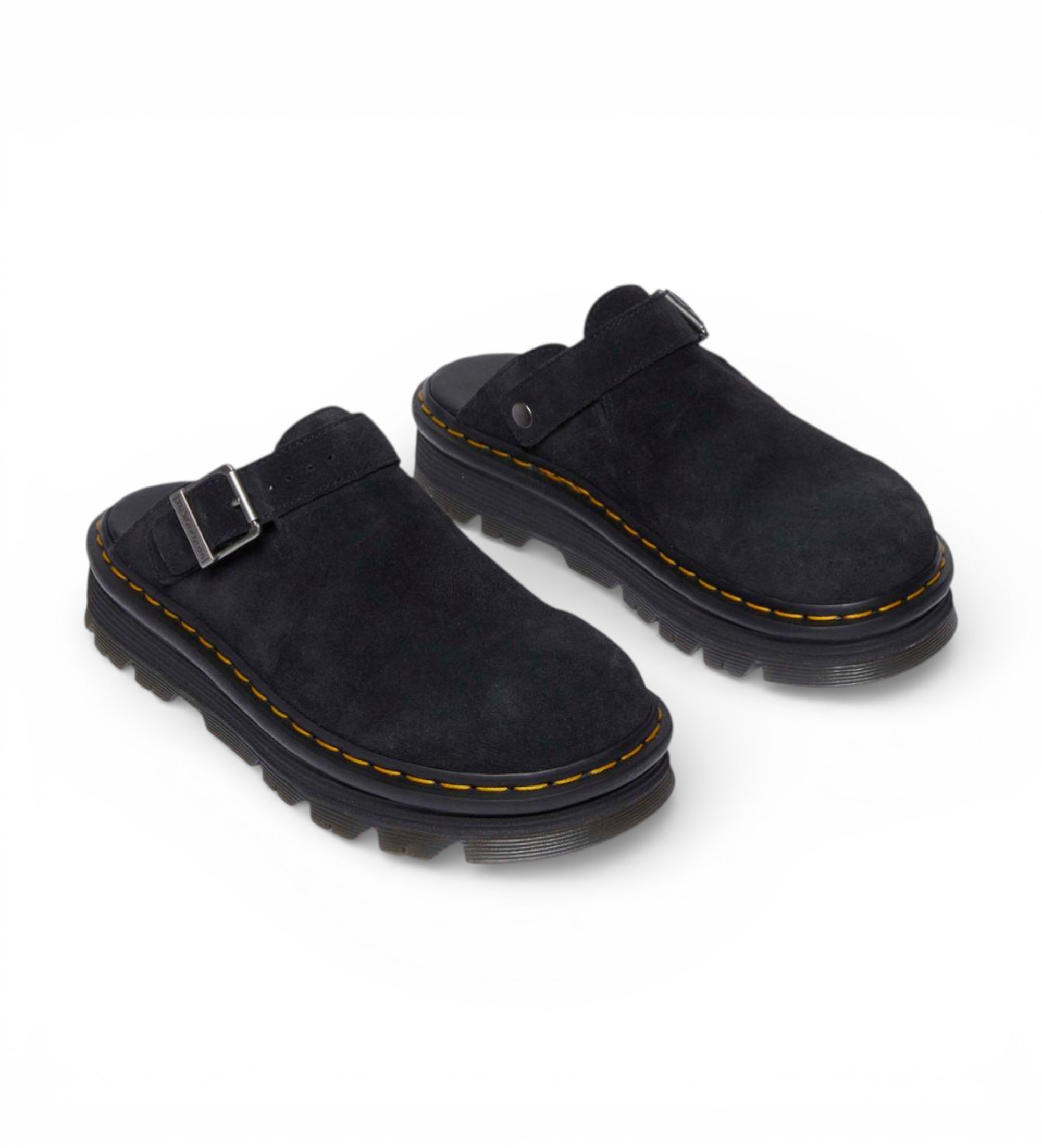 Dr Martens Træsko i læder Zebzag sort