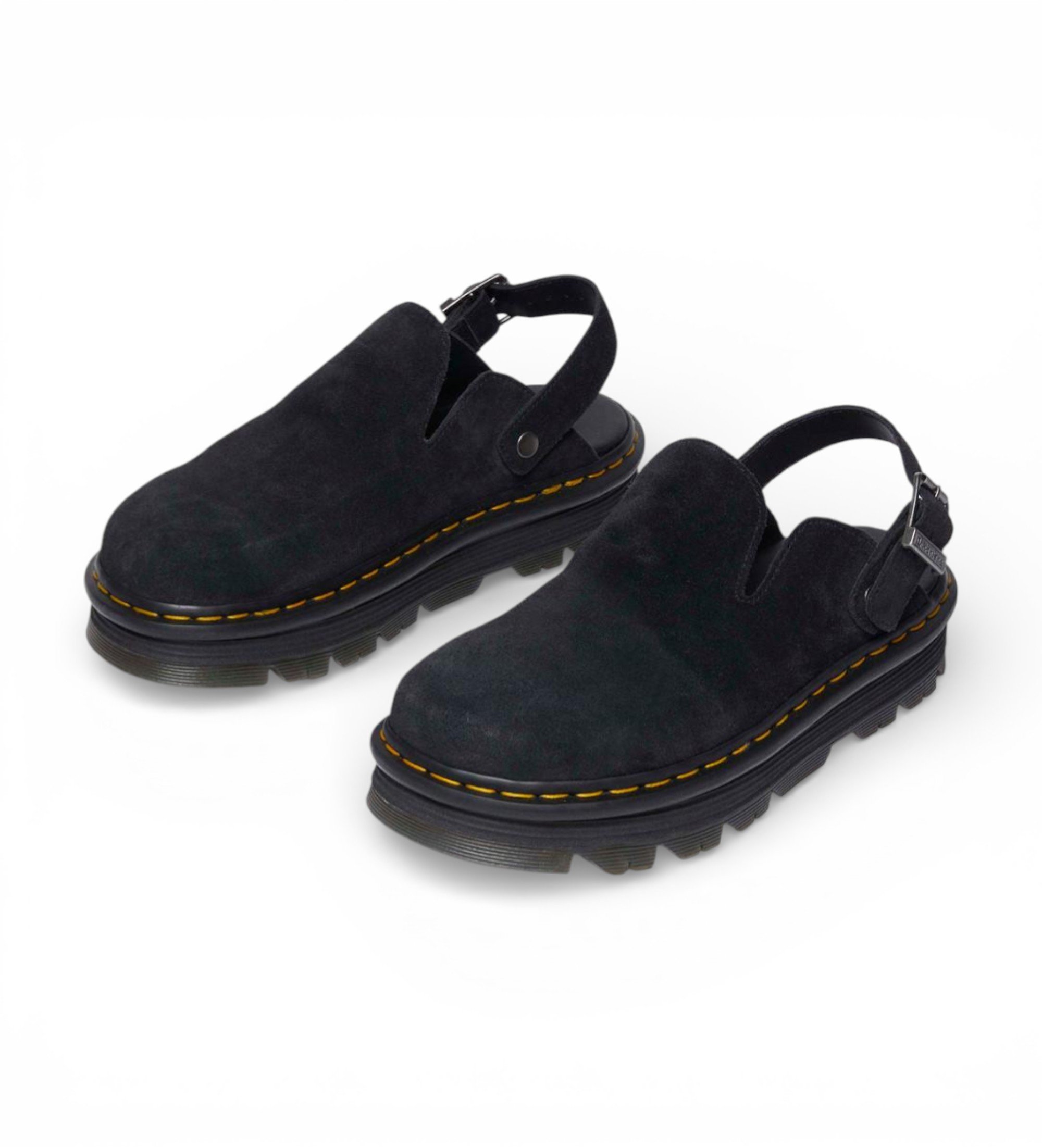 Dr Martens Træsko i læder Zebzag sort