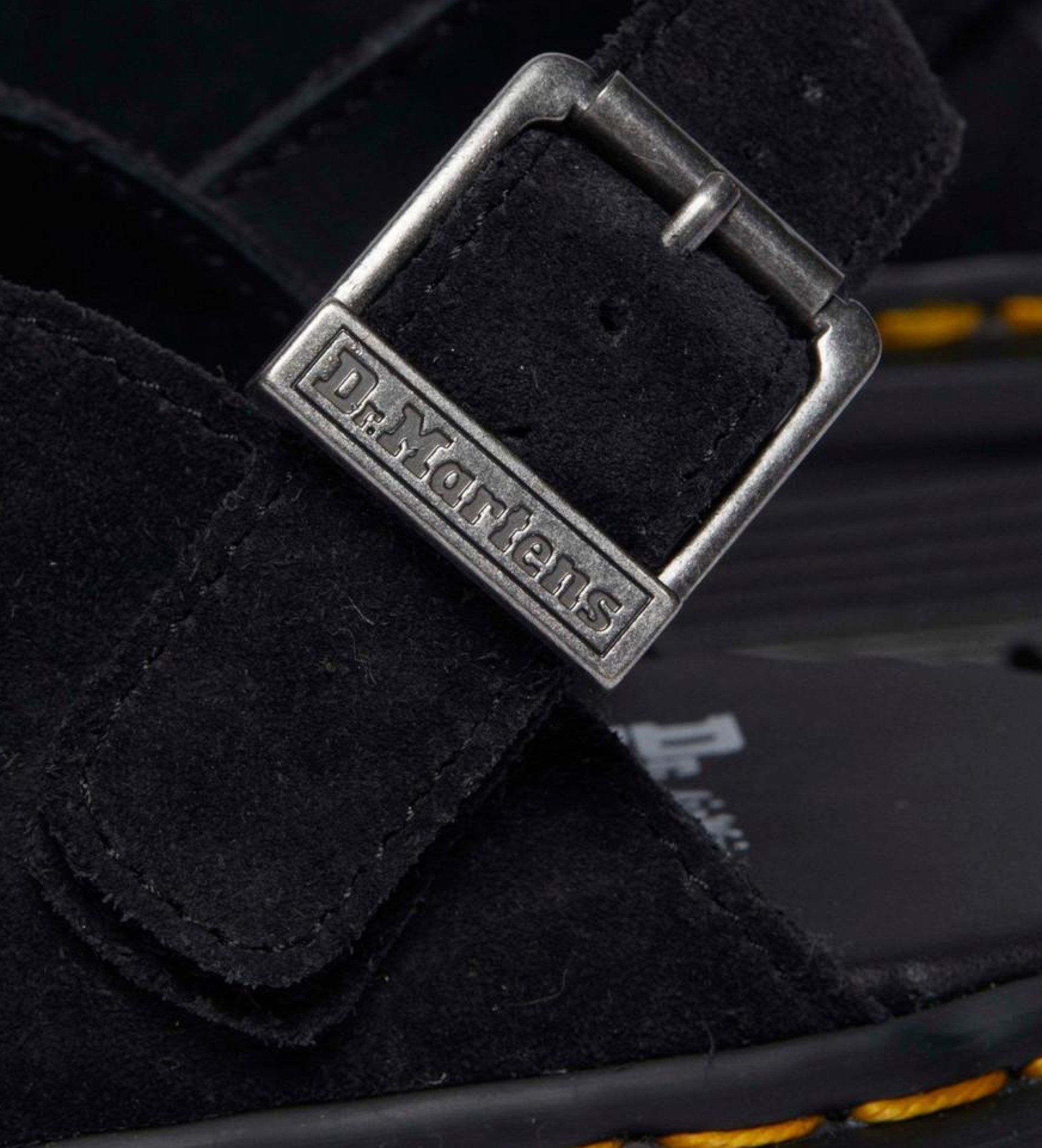 Dr Martens Træsko i læder Zebzag sort