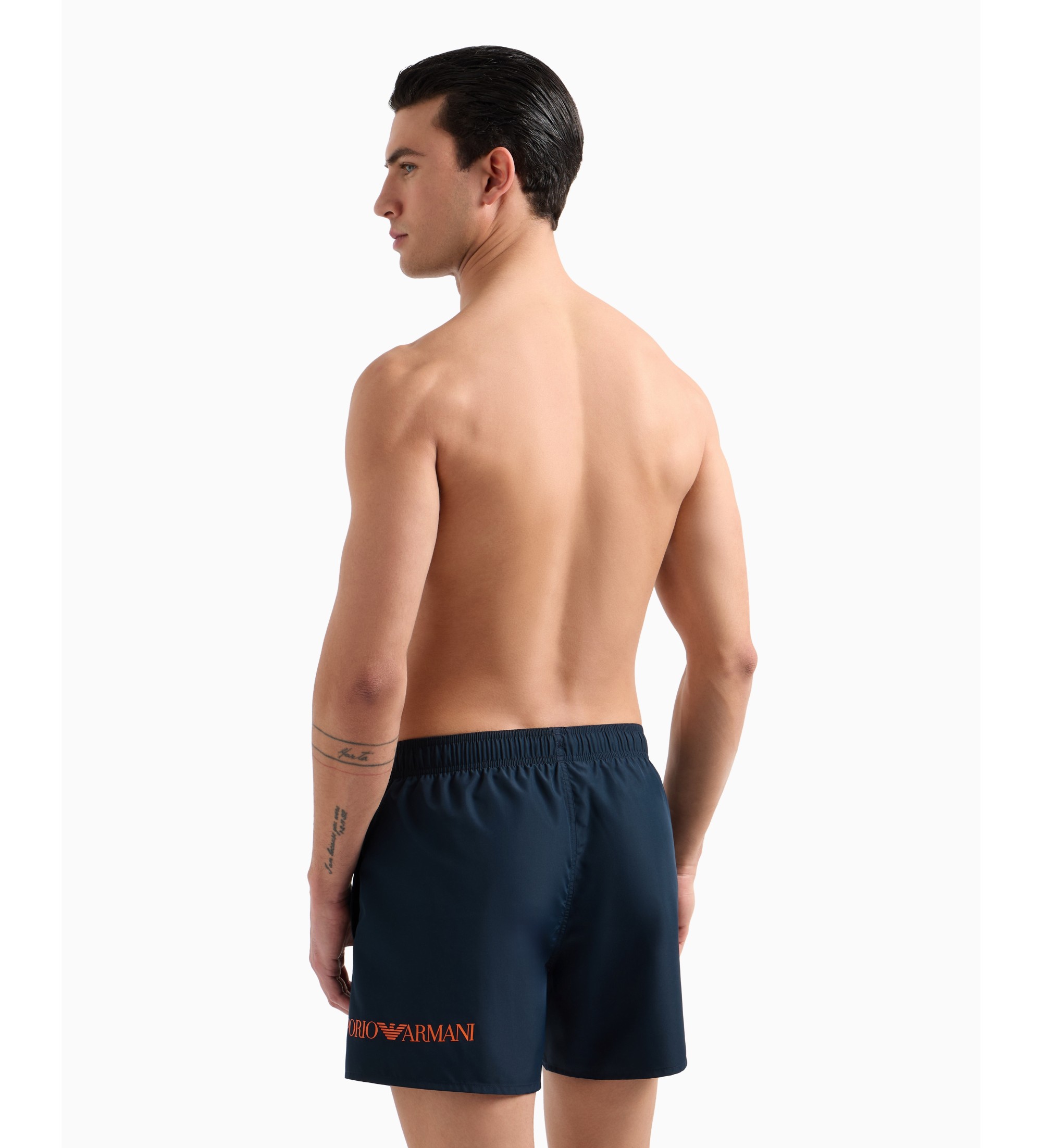 EA7 Bañador de largo medio con logotipo negro Tienda Esdemarca