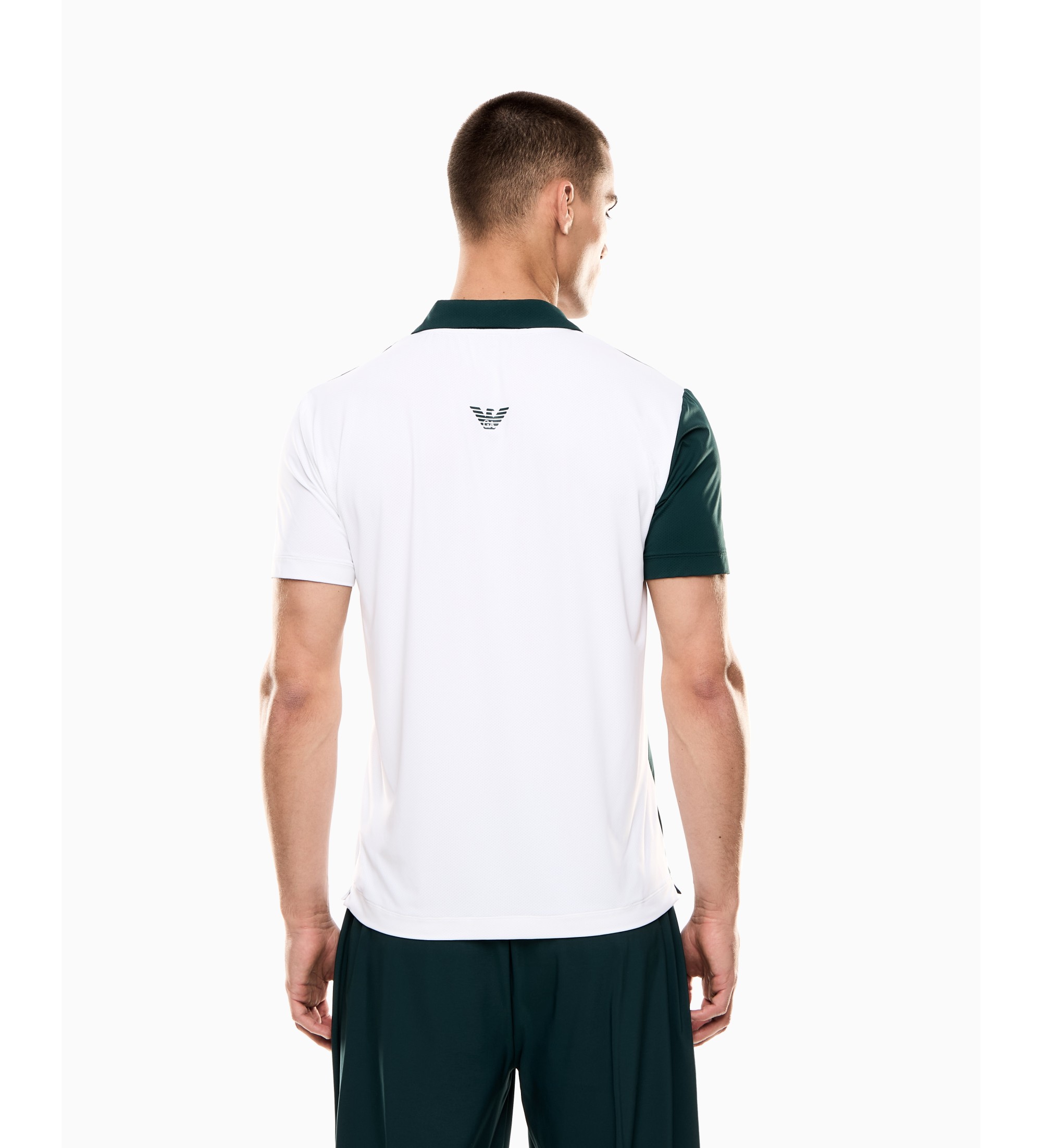 EA7 Polo Tennis Pro Ventus7 wit, groen