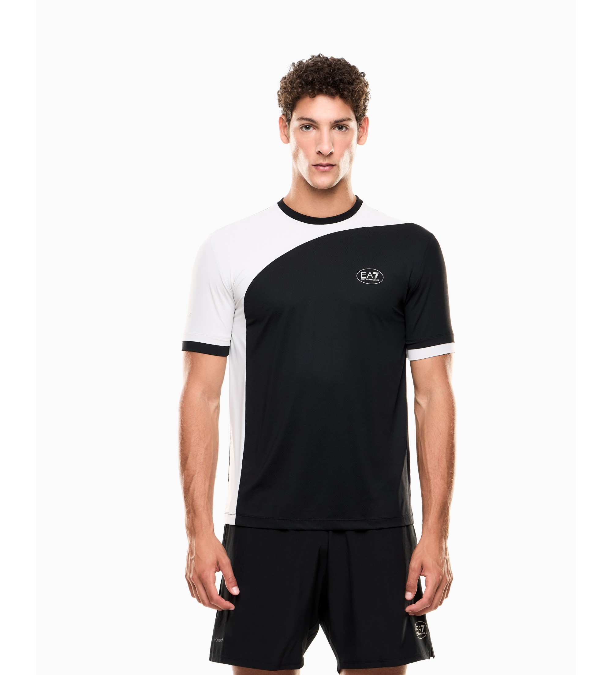 EA7 Tennis Pro Ventus7 Black T-Shirt