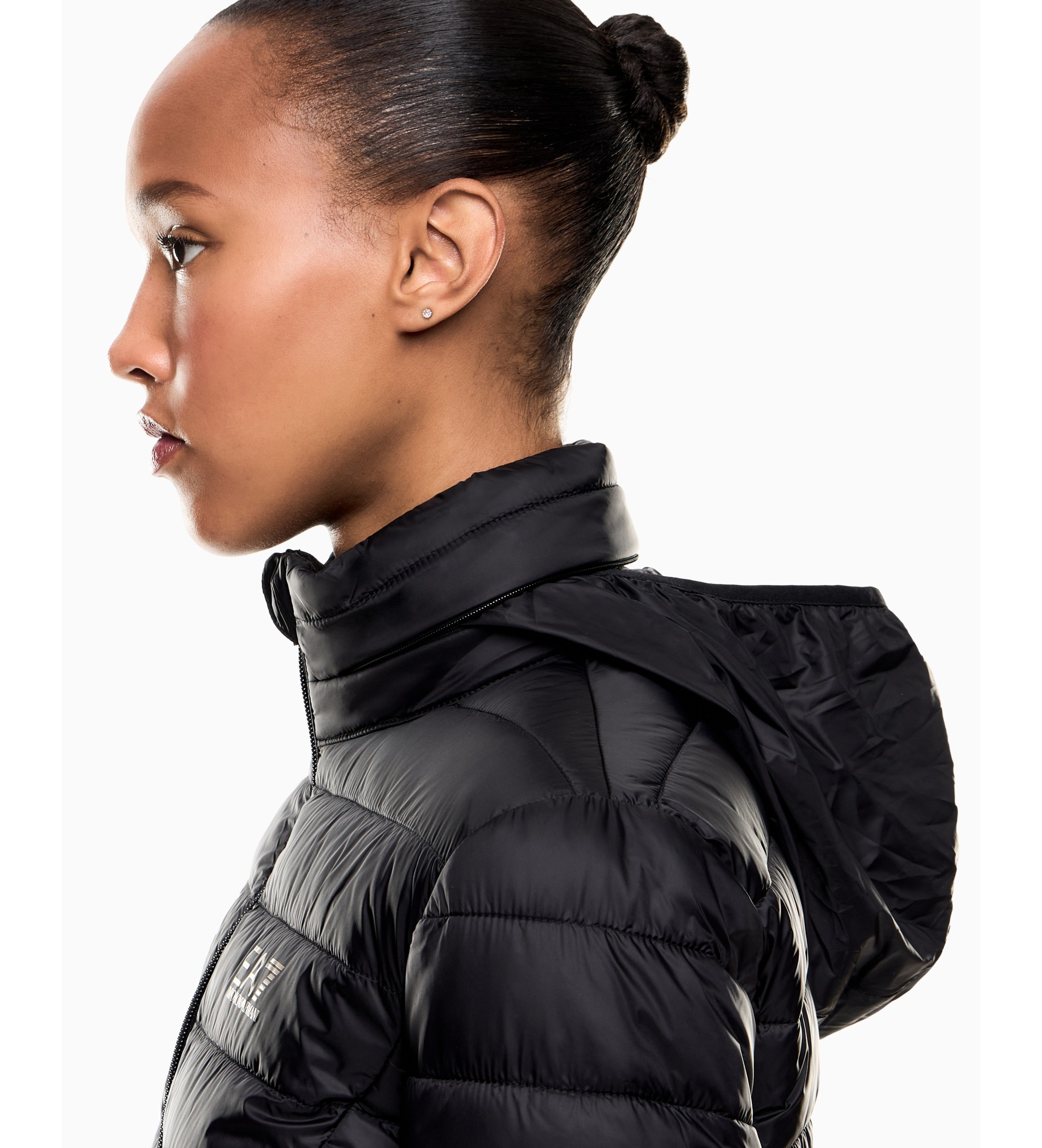 EA7 Casaco de nylon ligeiramente acolchoado Core preto