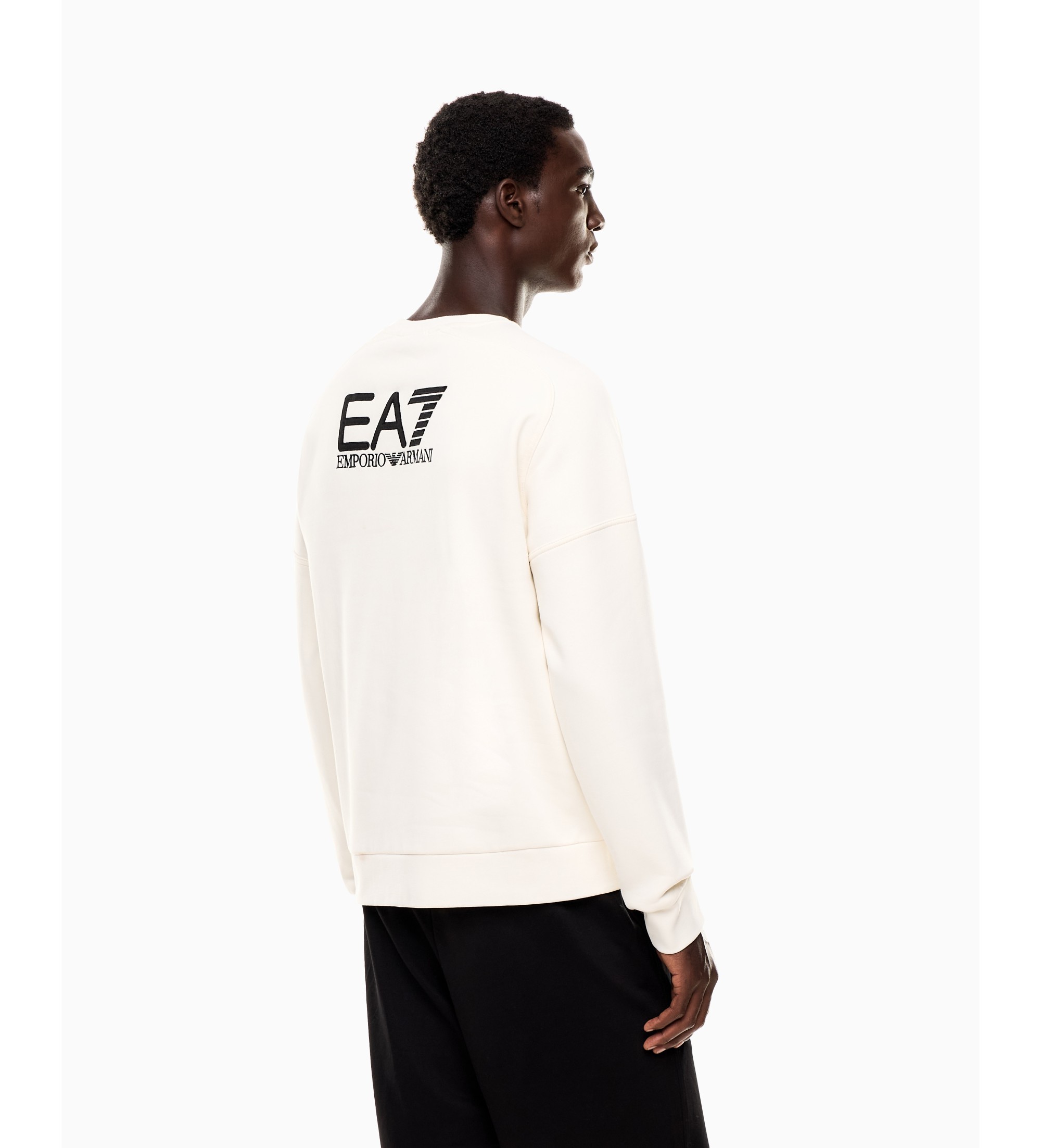 EA7 Bluza Visibility z białej mieszanki bawełny EA7 Bluza Visibility z białej mieszanki bawełny