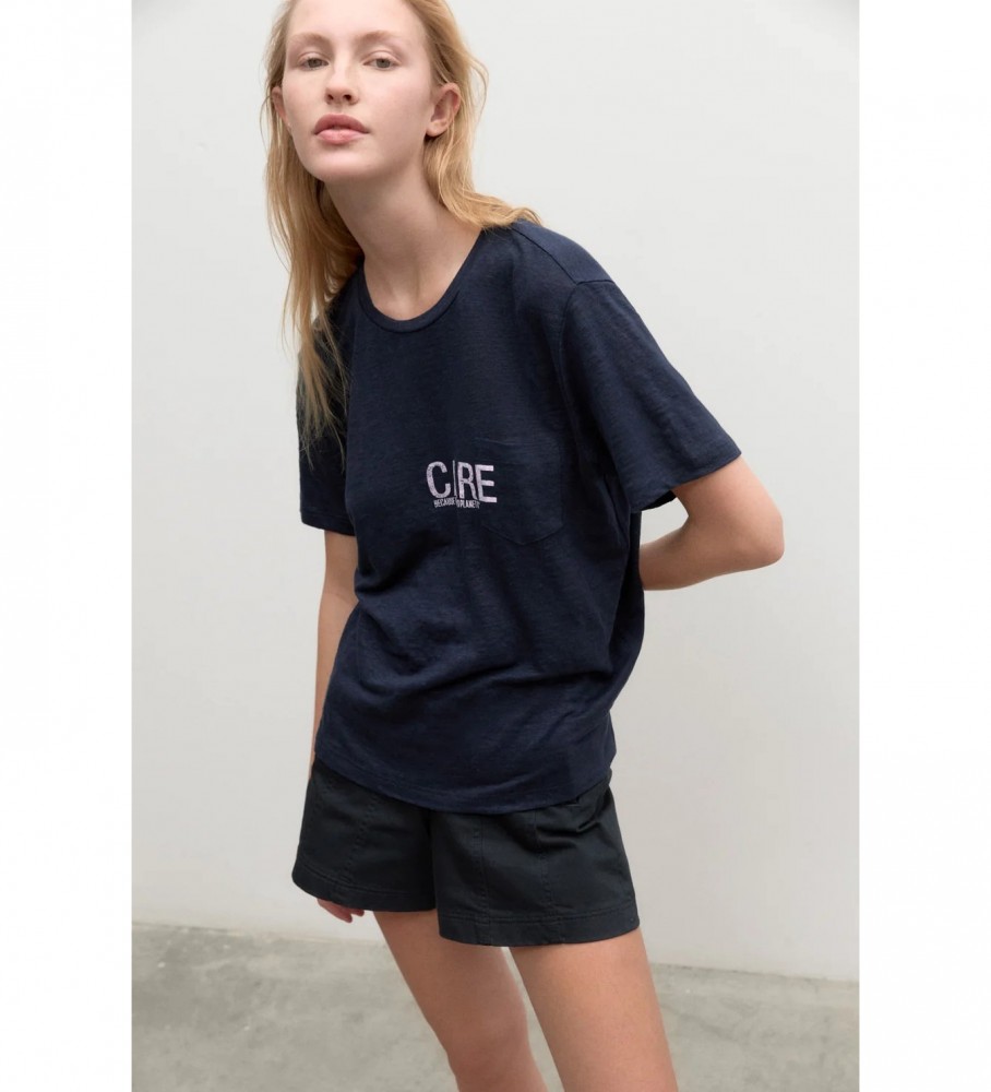 ECOALF Lisboaalf navy T-shirt - ESD Store fashion, footwear and accessories  - best brands shoes and designer shoes