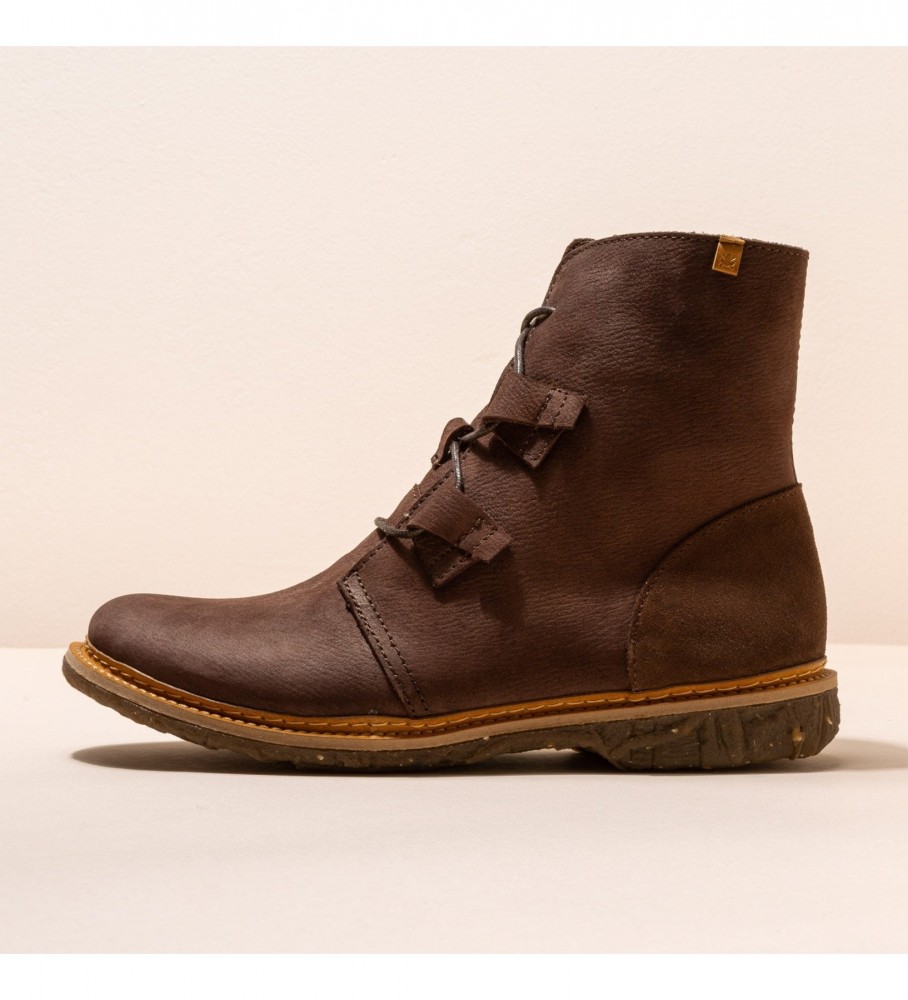 El Naturalista Angkor Leather Ankle Boots N5470 Brown