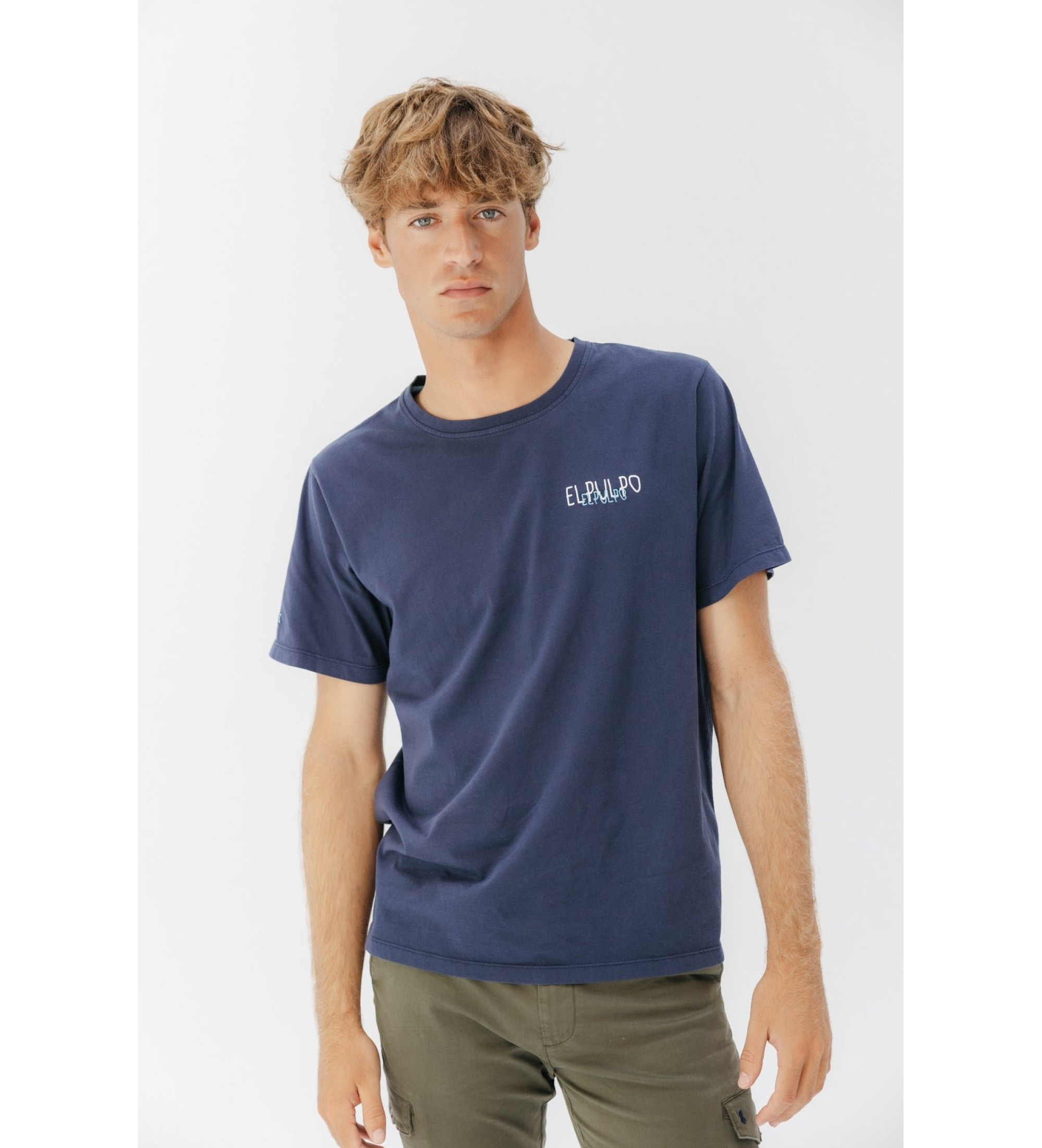 El Pulpo Logo T-shirt Navy fabric El Pulpo Logo T-shirt Navy fabric