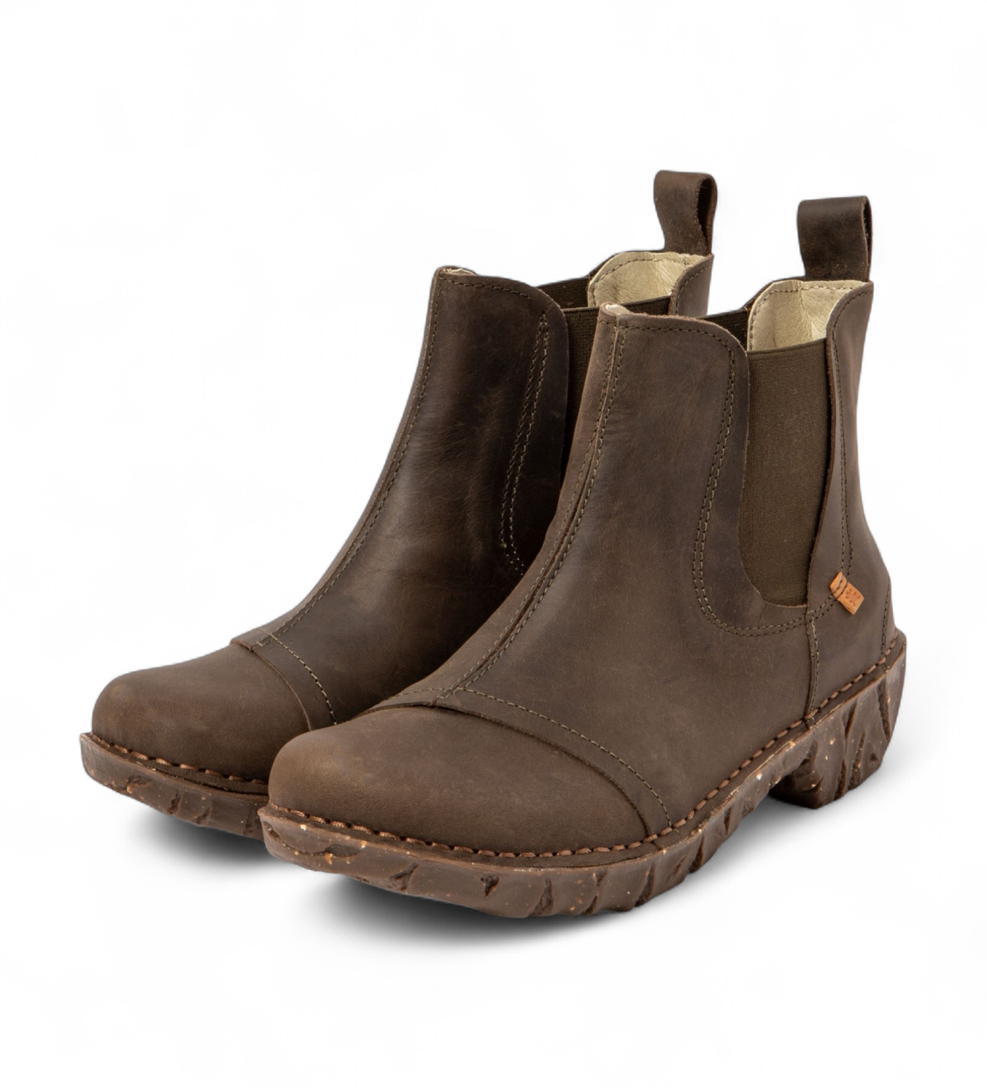 El Naturalista Bottines en cuir vert kaki Arizona