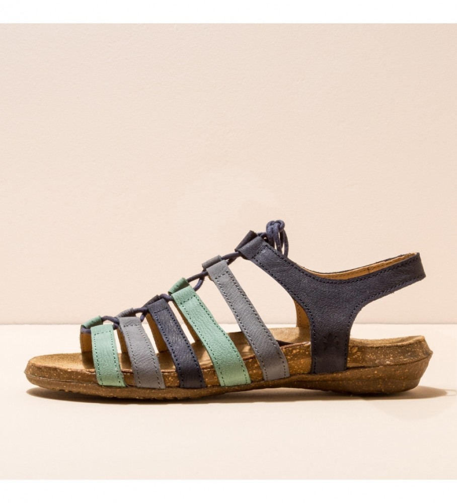 EL NATURALISTA Leather sandals N5069 Wakataua blue, turquoise
