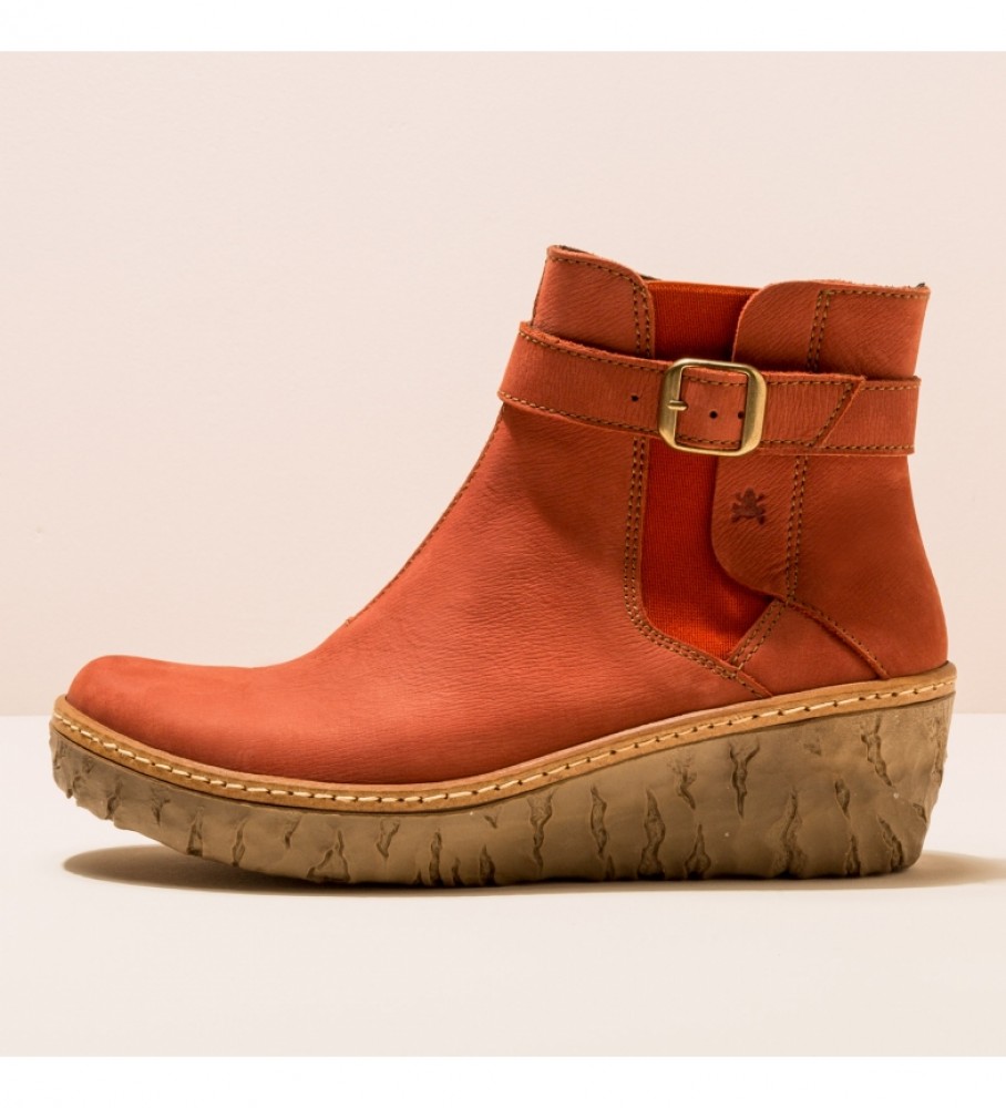 El Naturalista Botines de piel N5133 Yggdrasil rojo -Altura tacón 5,7 cm- - calzado, moda y complementos zapatos de marca zapatillas de marca
