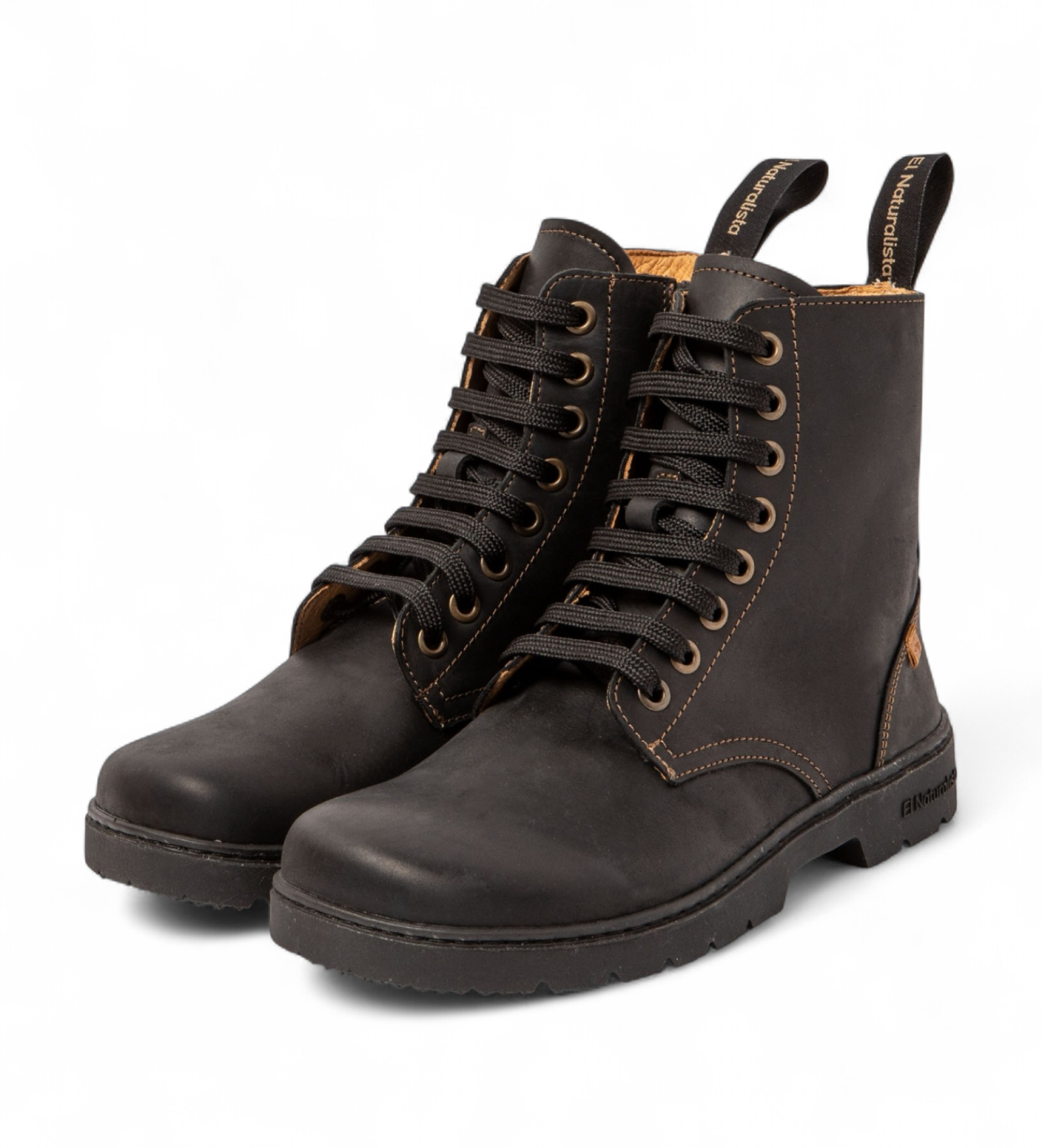 El Naturalista Arizona Leather Ankle Boots Black