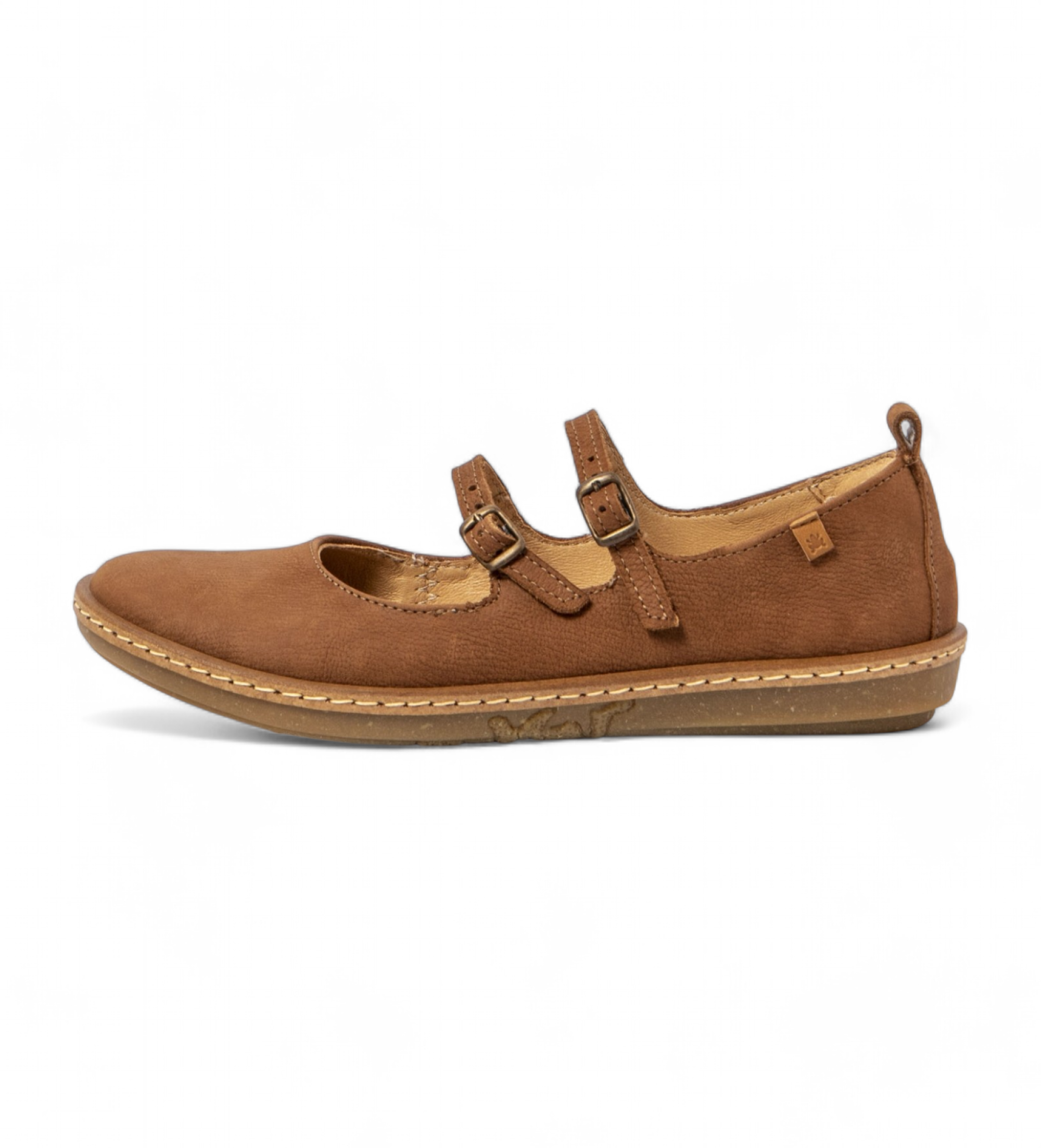 El Naturalista Leather ballerina shoes N5348 Coral brown