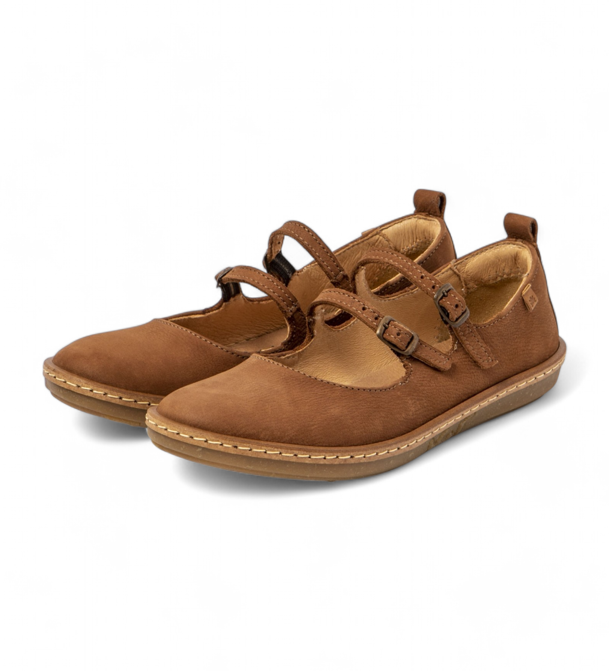 El Naturalista Leather ballerina shoes N5348 Coral brown