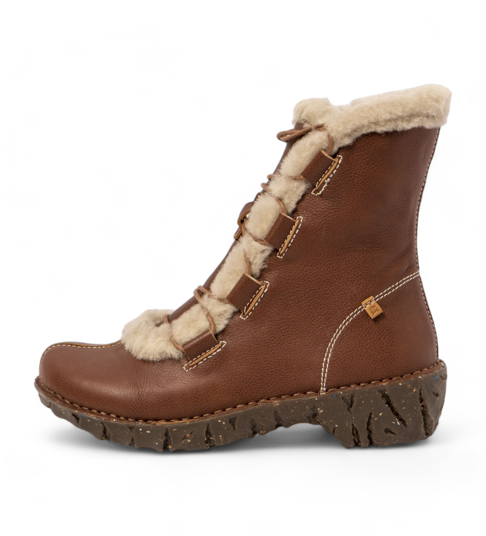 El Naturalista Botins em pele N5414 Yggdrasil castanho