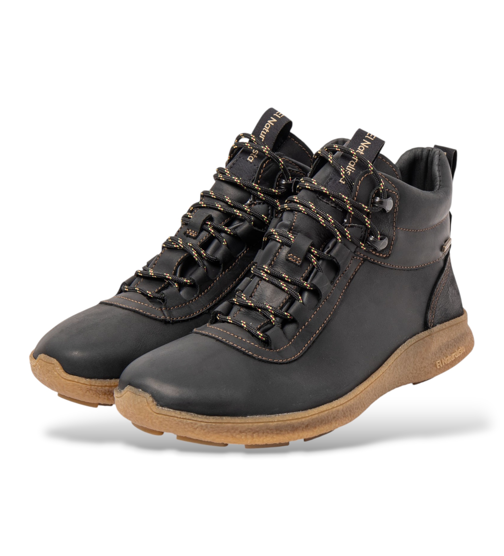 El Naturalista Oroel N5439 Black Leather Ankle Boots