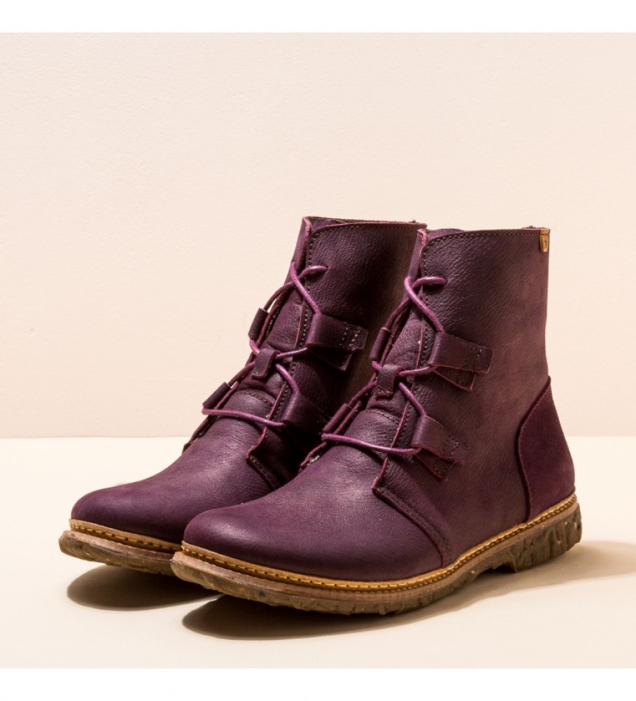 El Naturalista Leather ankle boots N5470 Angkor purple
