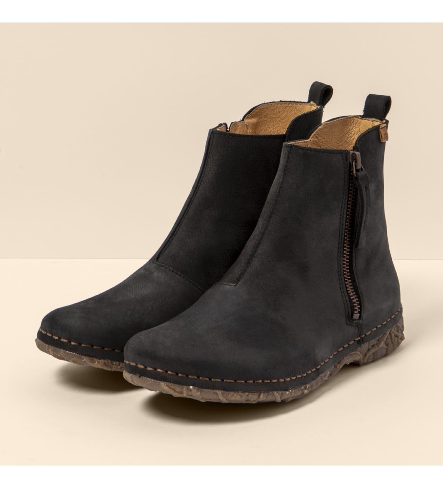 El Naturalista Botins em pele N5472 Pleasant Black/Angkor