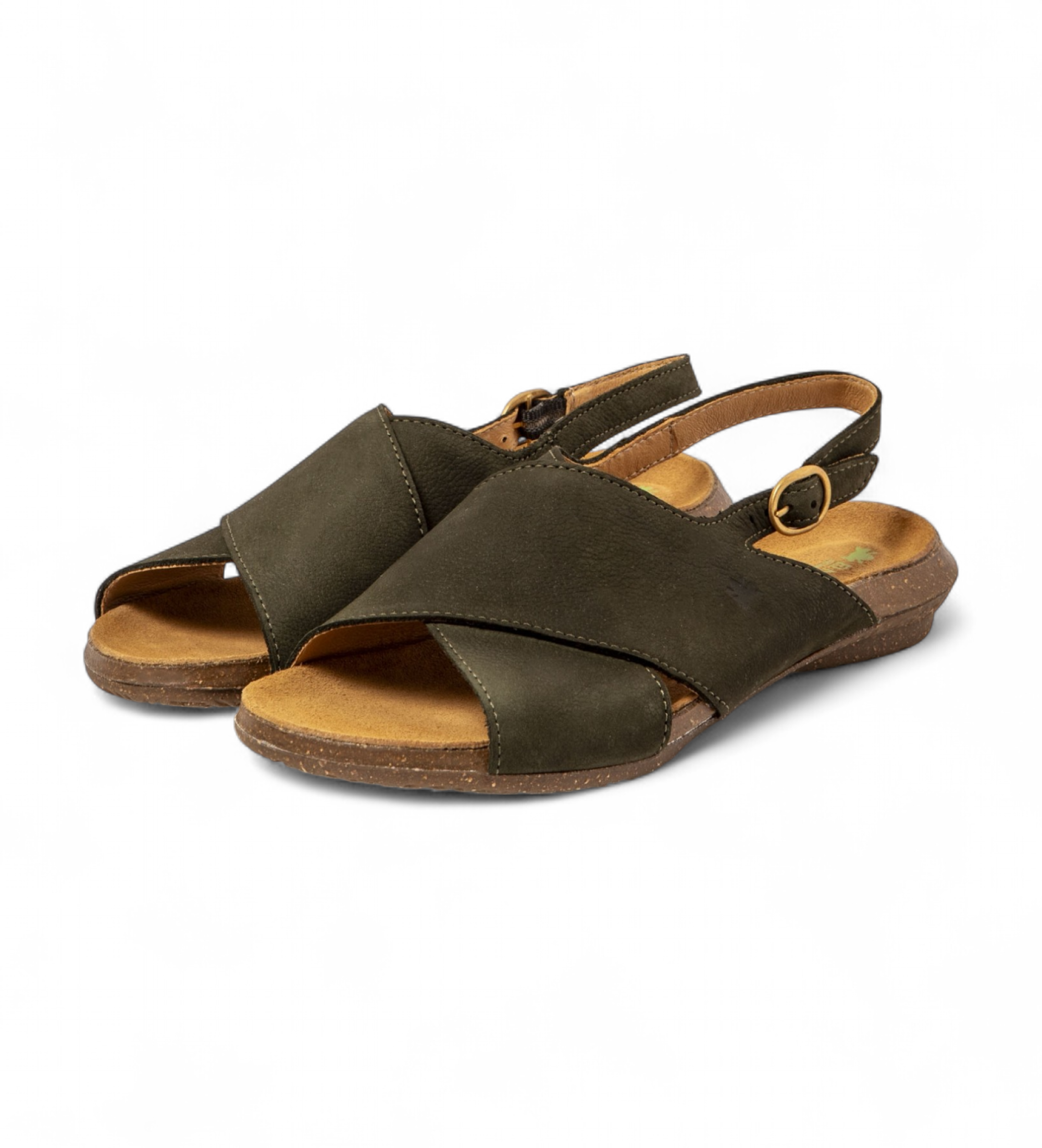 El Naturalista Leather Sandals N5558 Wakataua green