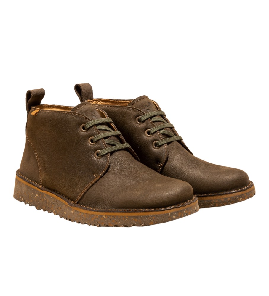El Naturalista Botines de piel N5630 Forest marrn verdoso