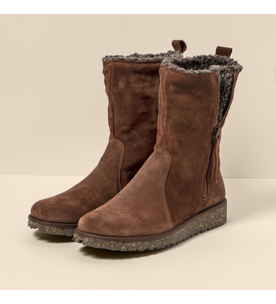 El Naturalista Stivali in pelle N5633 Camoscio Seta Cioccolato