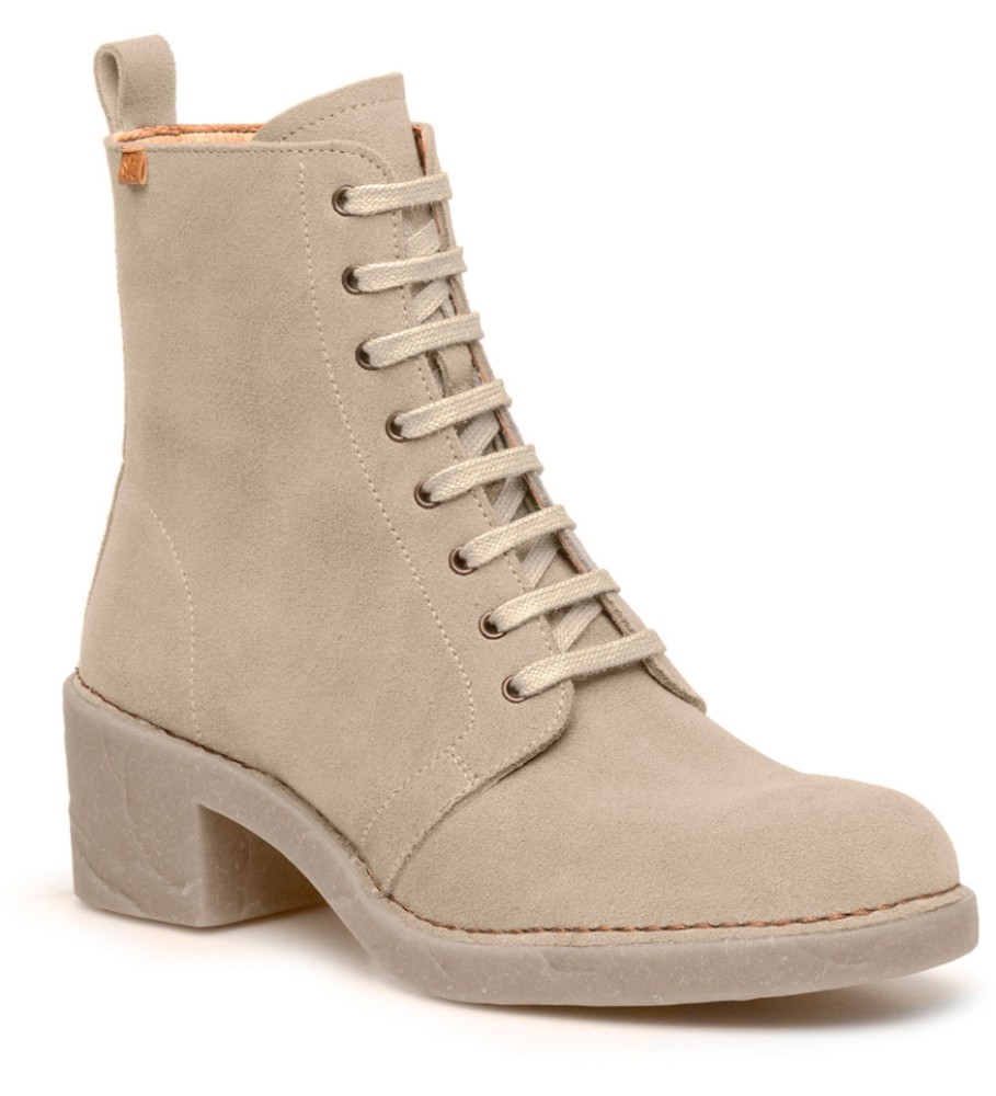 El Naturalista Botines de piel N5660 Lux gris  -Altura cua 5.5cm-