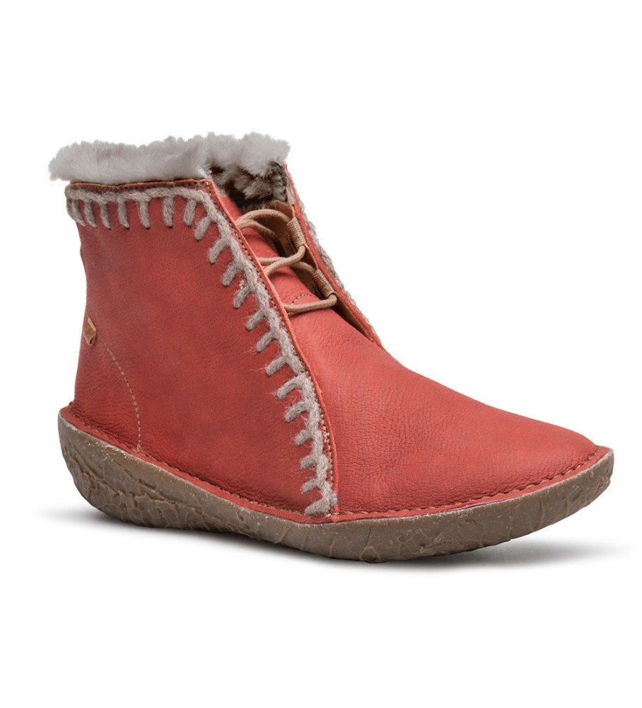 El Naturalista Leather ankle boots N5732 red