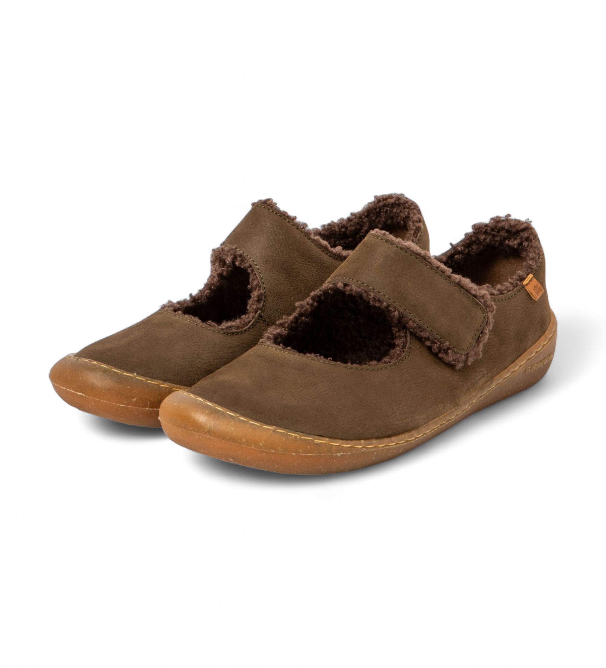El Naturalista Sapatos de ballet em pele castanha N5739
