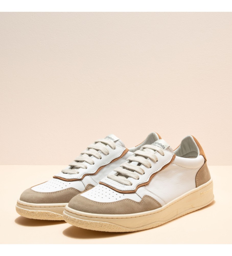 El Naturalista Sneakers i läder N5840 Flera material vit, brun