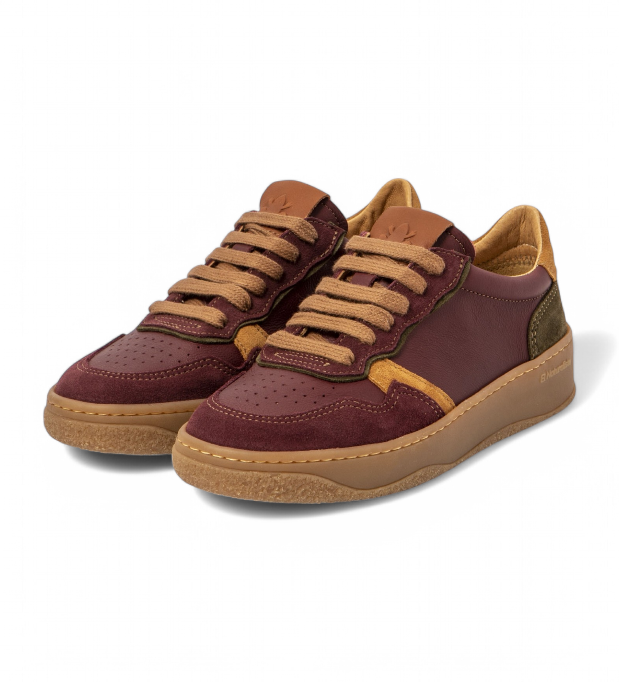 El Naturalista Sapatilhas de couro N5844 Geo bordeaux