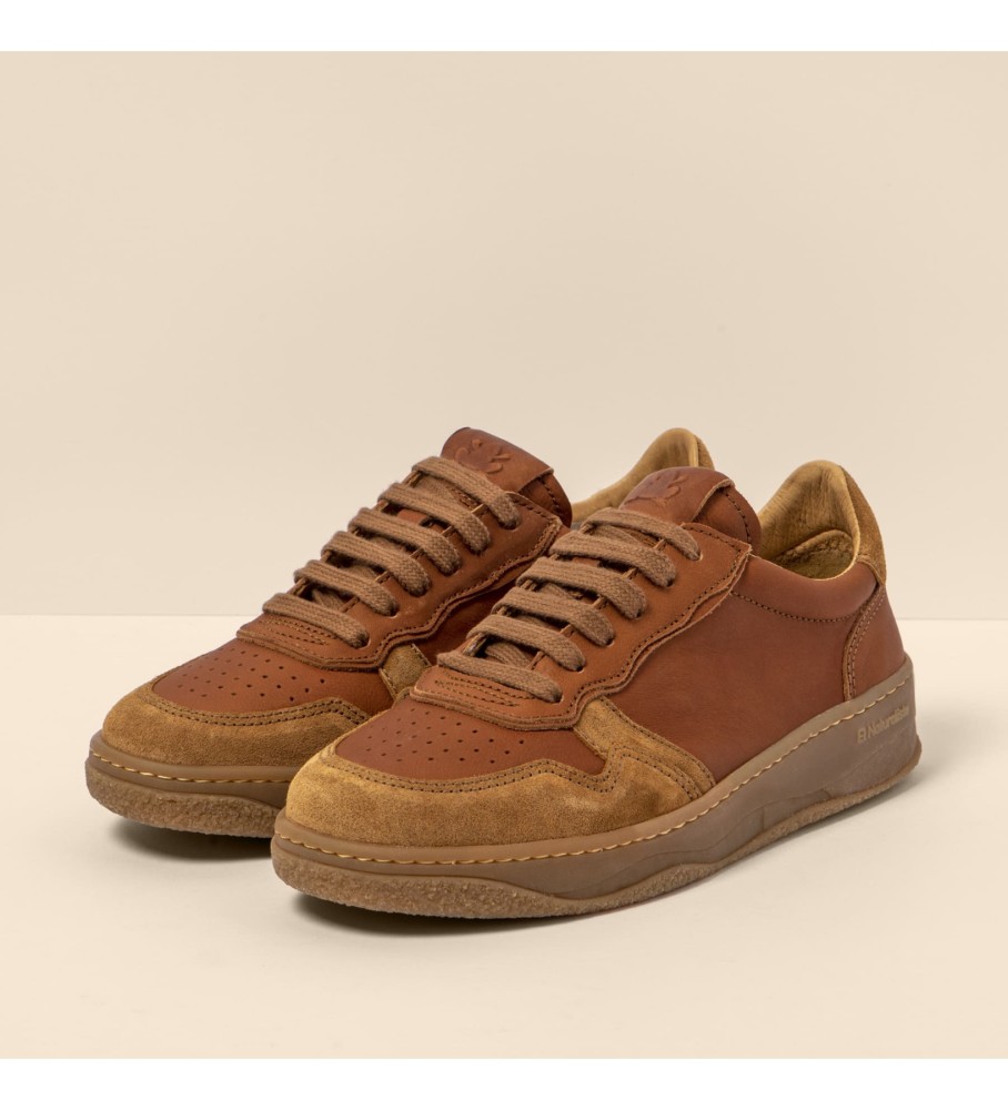 El Naturalista Leather slippers N5844 Wax Nappa-Silk Suede Toffee