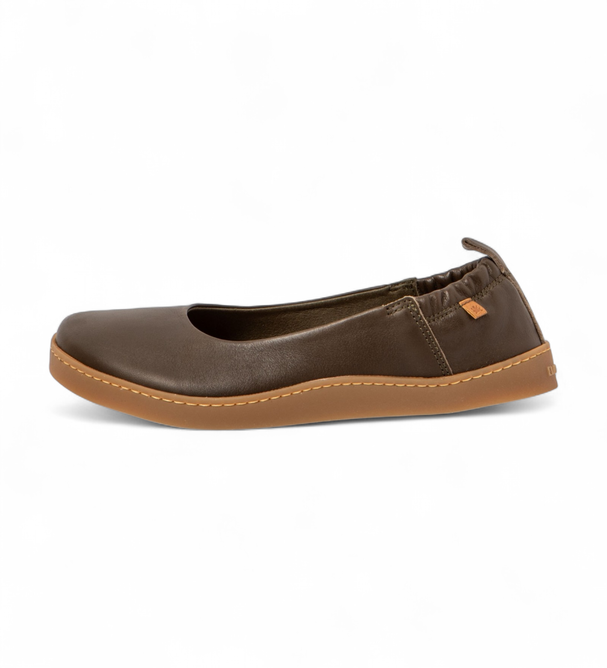 El Naturalista Sapatilhas de ballet em pele N5912 Cqui suave