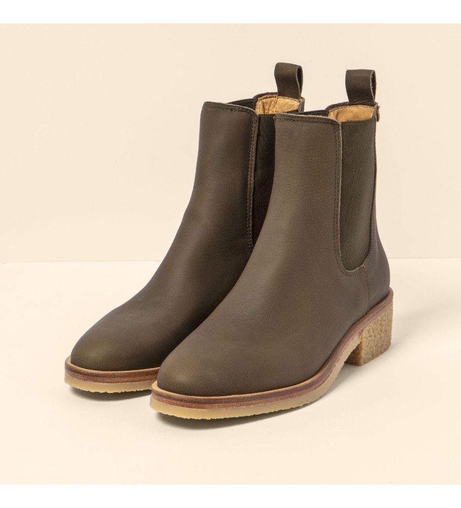 El Naturalista Leather ankle boots N5941 green