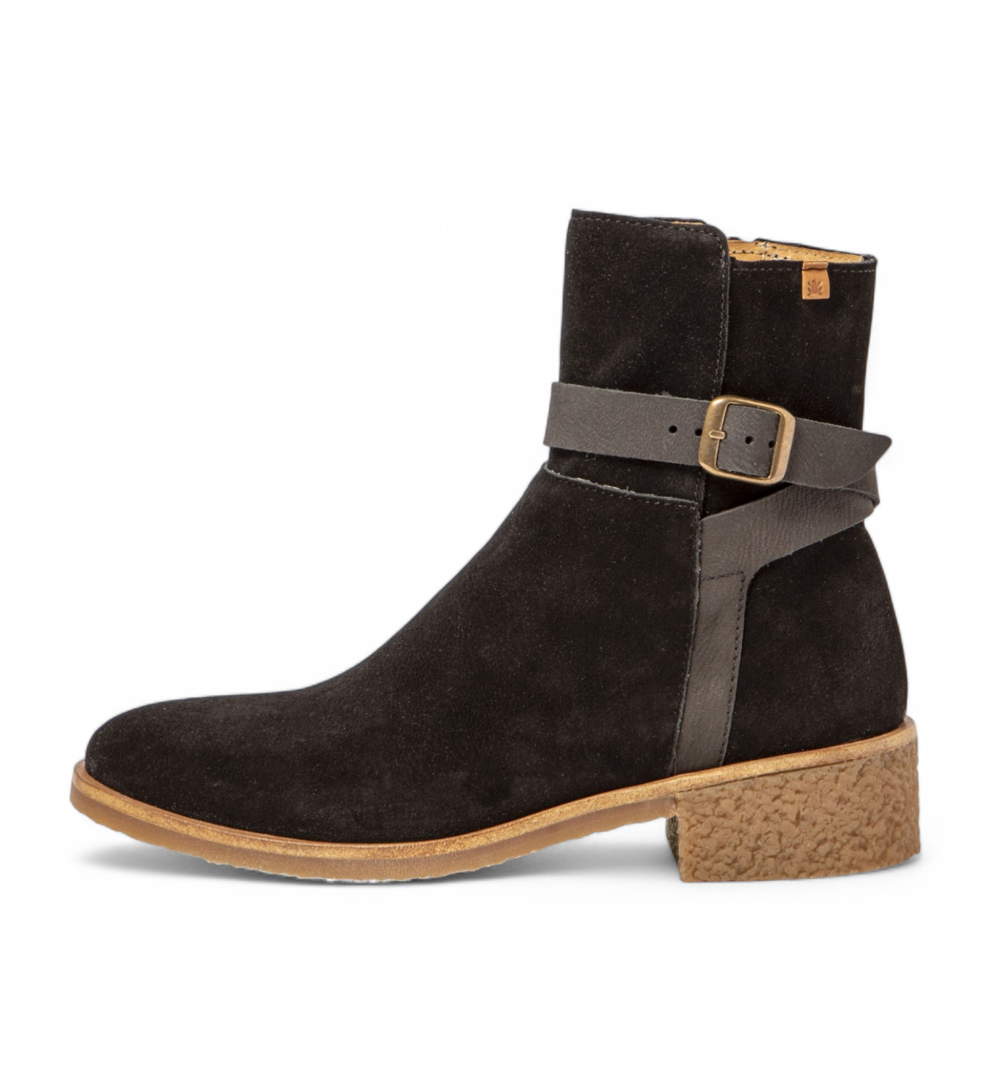 El Naturalista Leren enkellaarsjes N5948 Silk Irati zwart