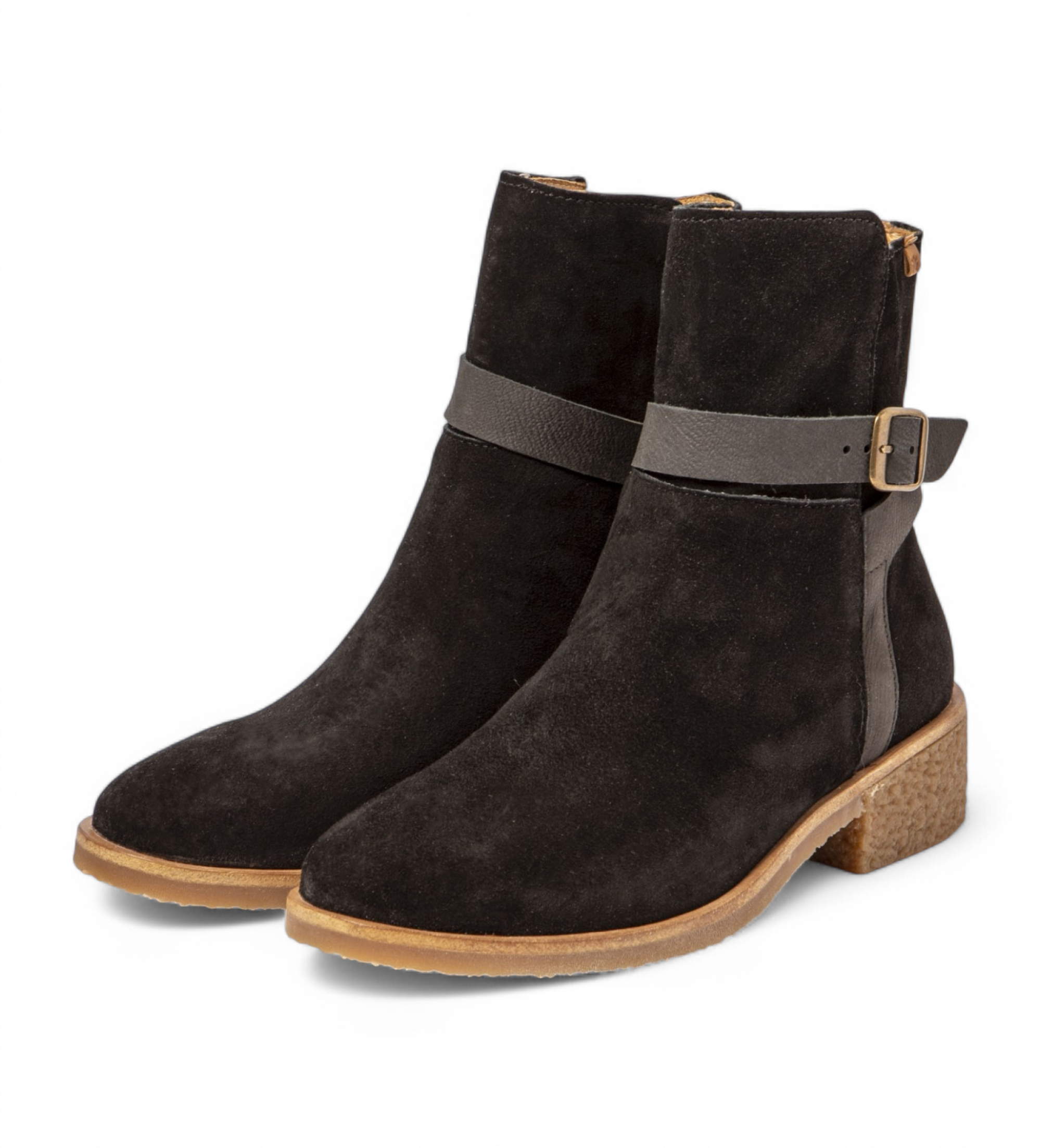 El Naturalista Leren enkellaarsjes N5948 Silk Irati zwart