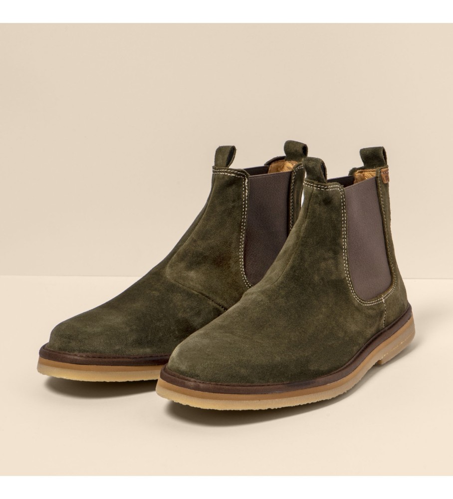 El Naturalista Leather Ankle Boots N5951 Lumbier green