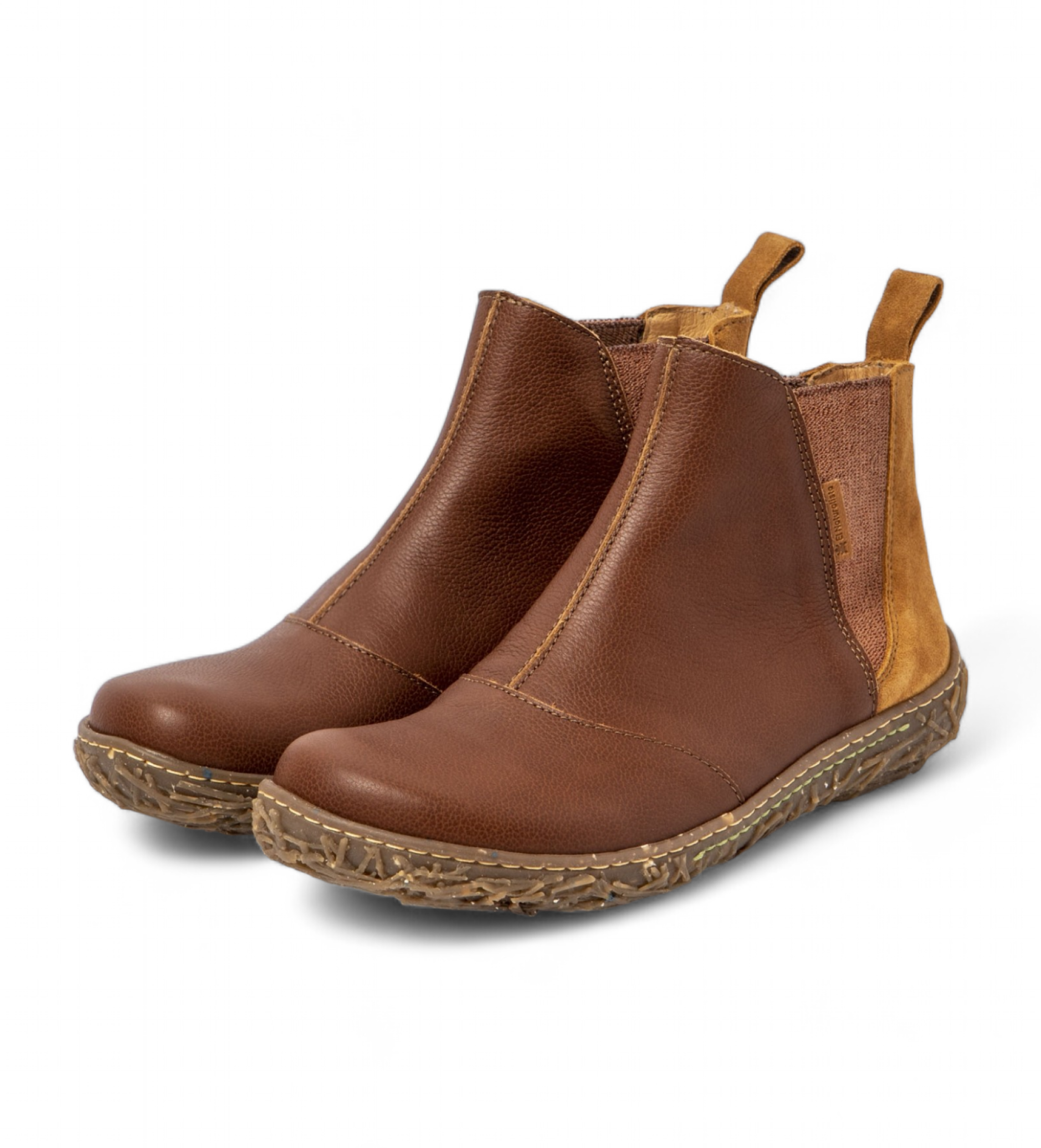 El Naturalista Braune Lederstiefeletten N786